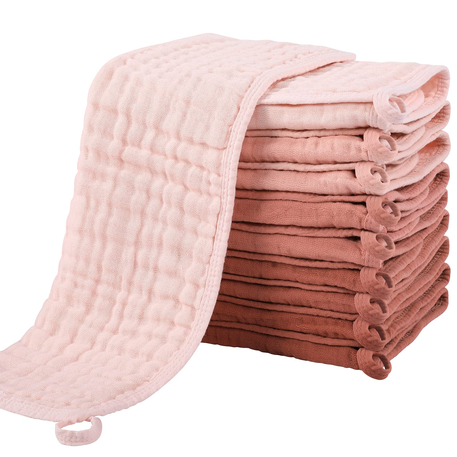 Yoofoss Muslin Burp Cloths for Baby 10 Pack 100% Cotton Baby Washcloths for Boys Girls Large 20&