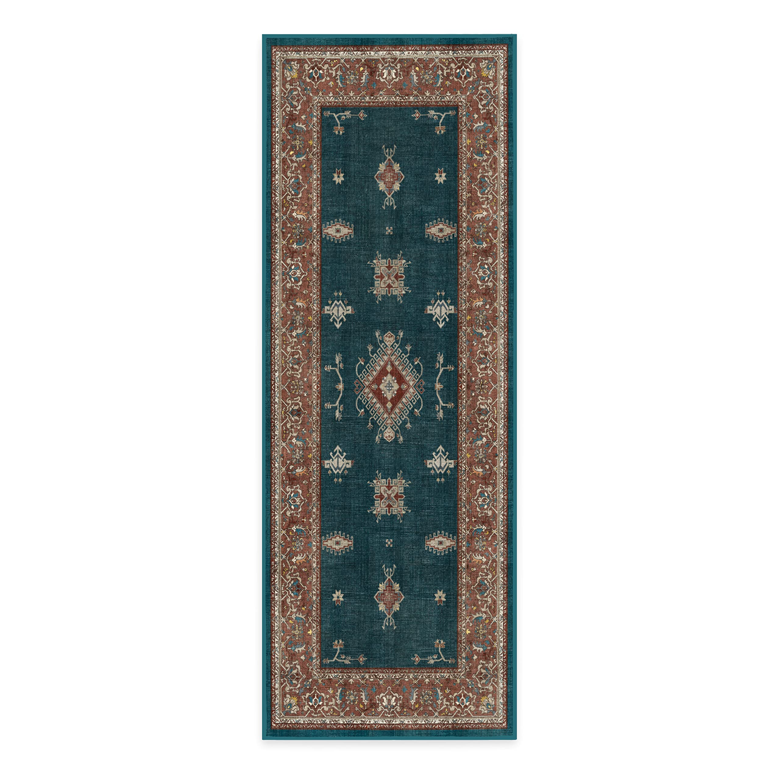 RUGGABLE – Verena Dark Wood – Machine Washable Runner Rug – Pet & Child Friendly – Stain & Water Resistant – Non-Slip – 2.5&