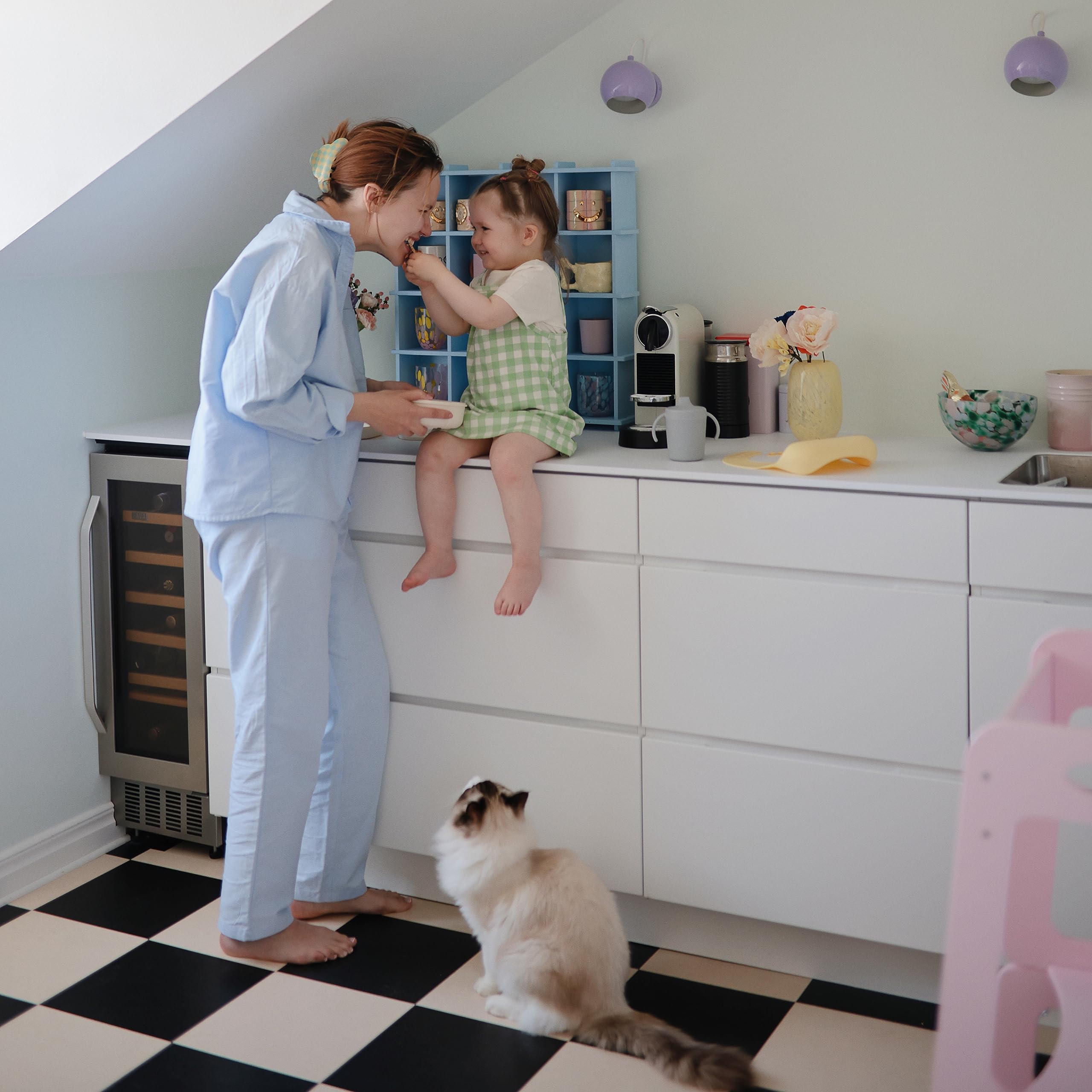 mushie Silicone Baby Bib | Adjustable Fit Waterproof Bibs (Whales)