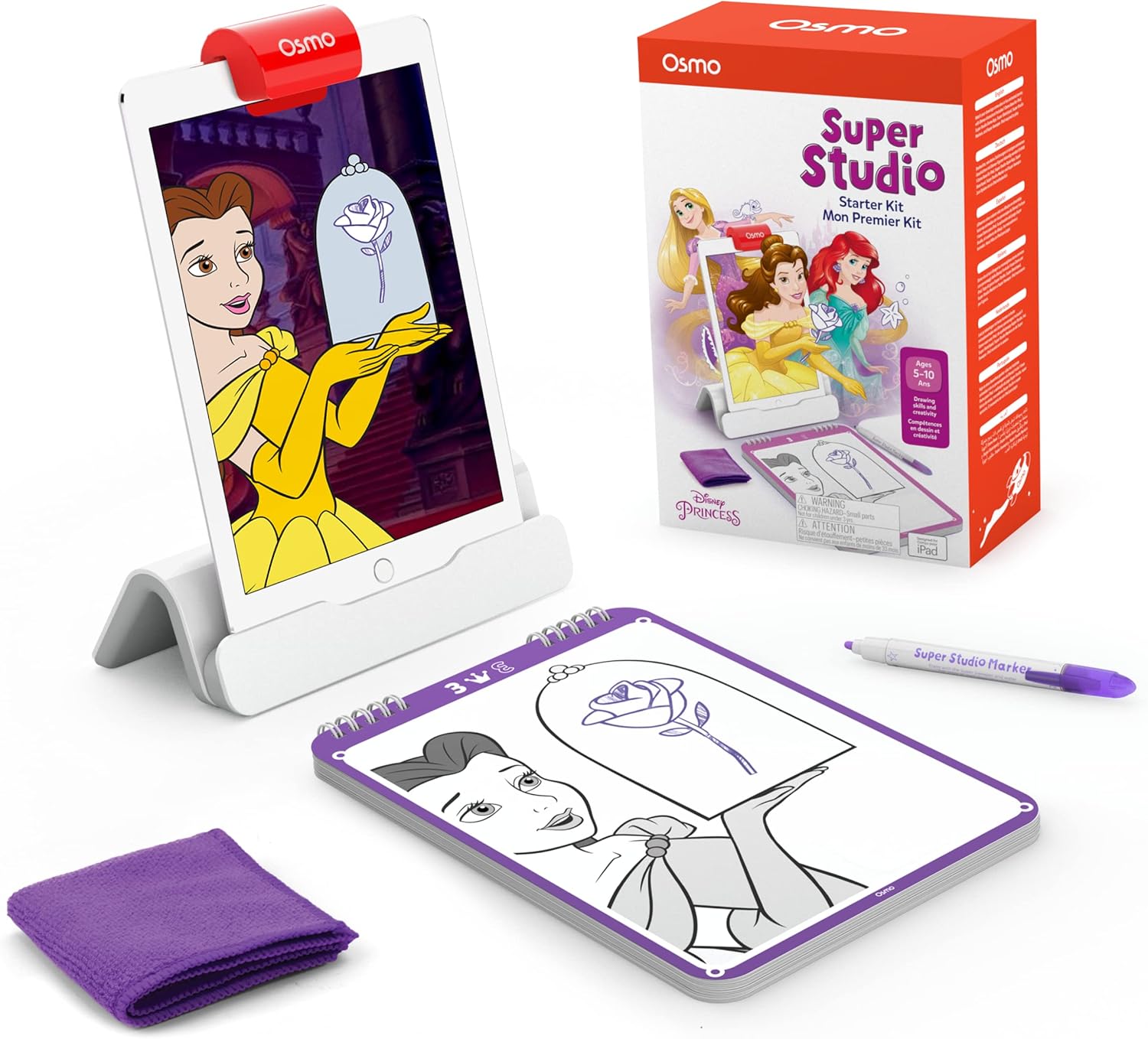Osmo - Super Studio Disney Princess Starter Kit for iPad - Ages 5-11 - Drawing Activities - (Osmo iPad Base Included)