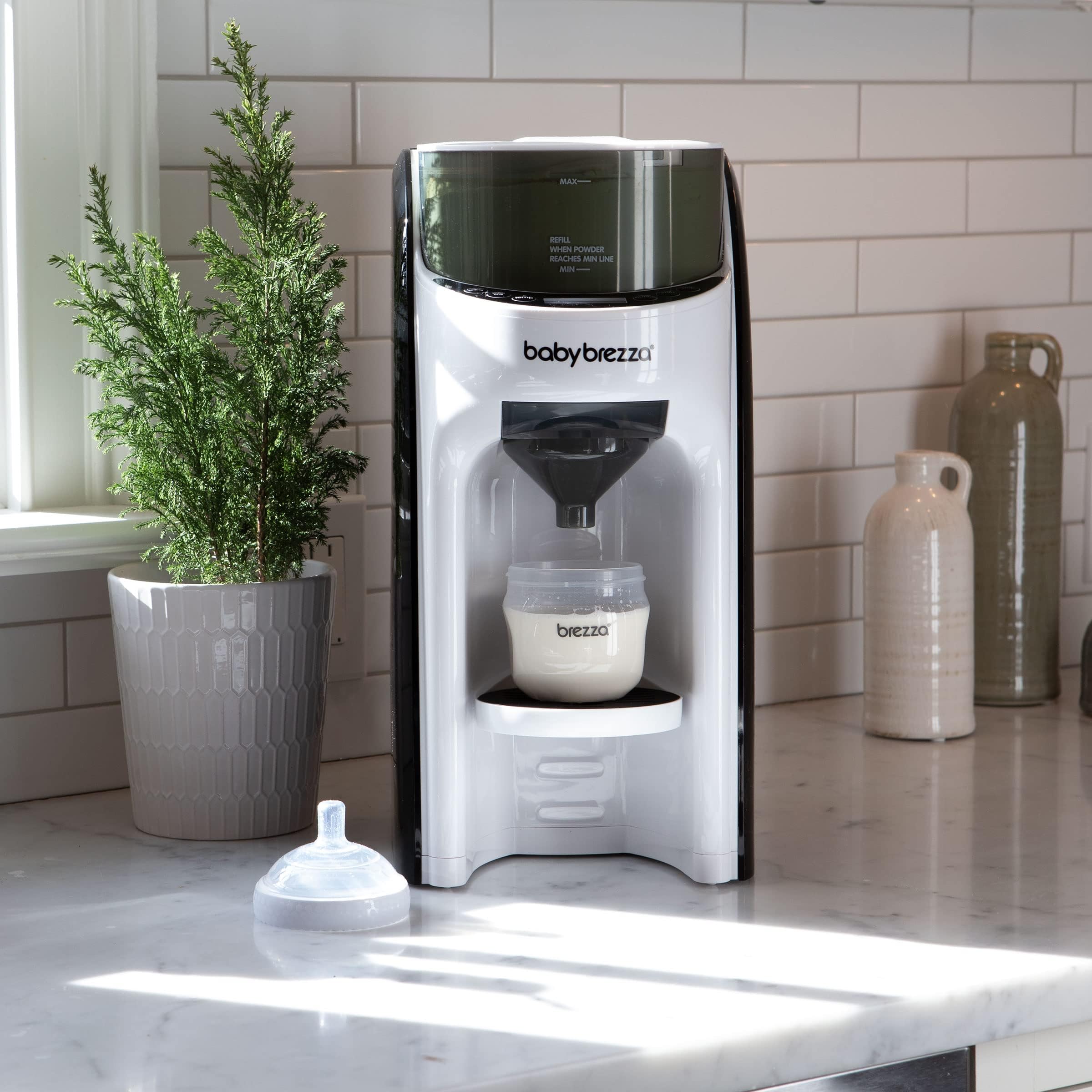 Baby Brezza New and Improved Formula Pro Advanced Formula Dispenser Machine - Automatically Mix a Warm Formula Bottle Instantly - Easily Make Bottle with Automatic Powder Blending, Charcoal