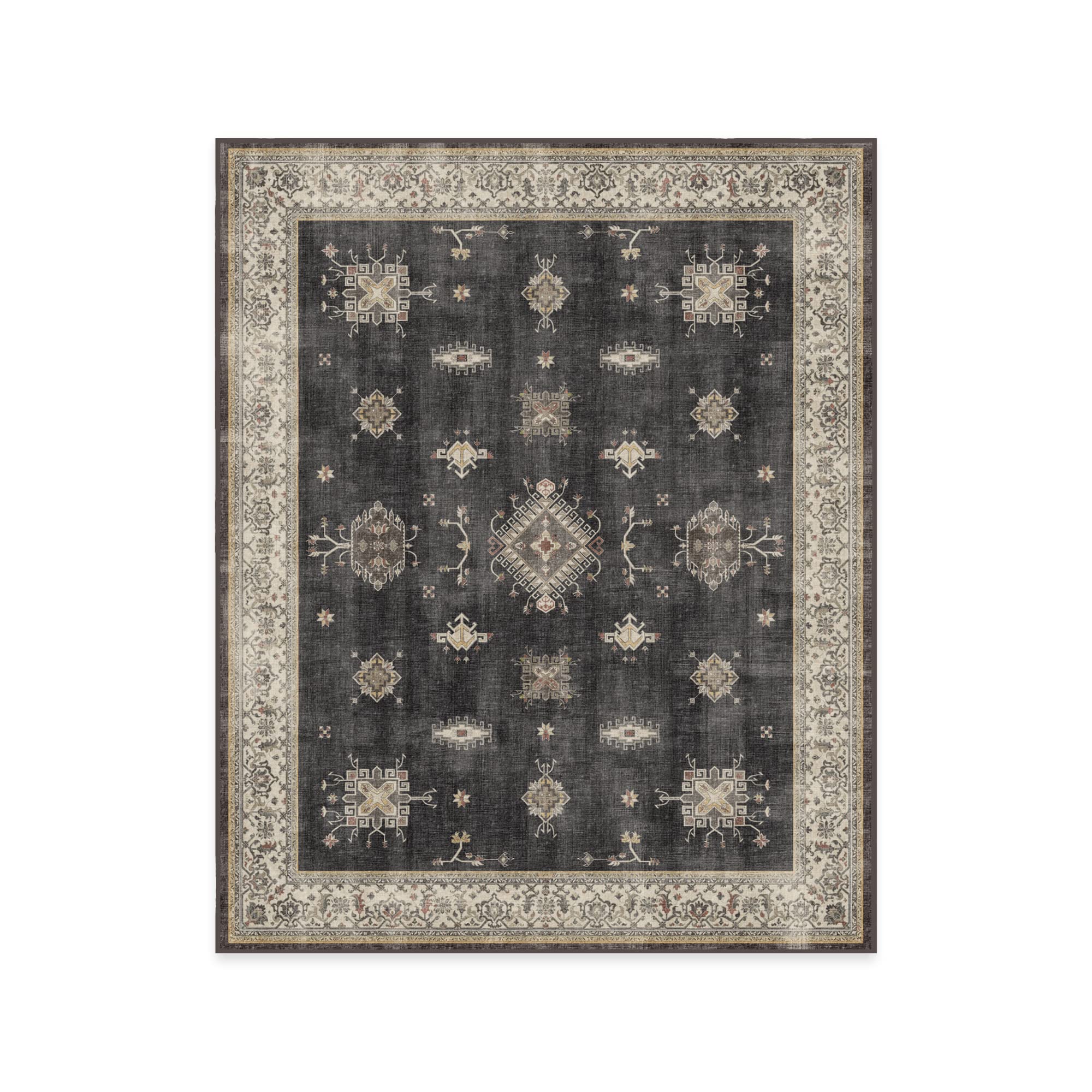 RUGGABLE – Verena Dark Wood – Machine Washable Runner Rug – Pet & Child Friendly – Stain & Water Resistant – Non-Slip – 2.5&
