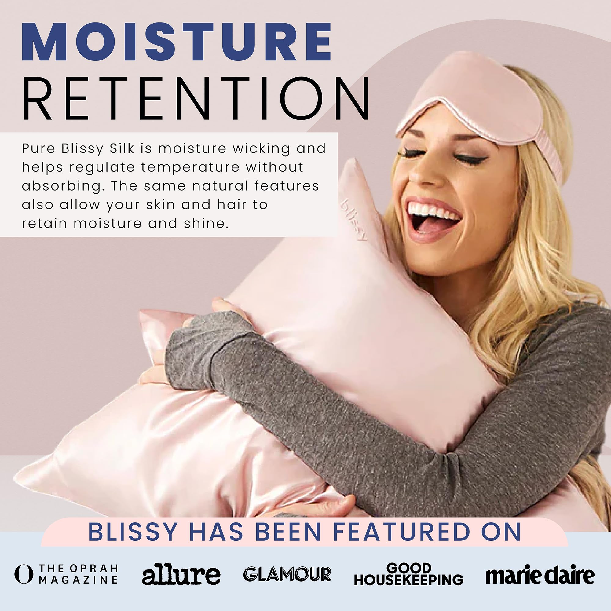 Blissy Silk Sleep Mask - Silk Eye Sleeping Mask for Women & Men for Total Blackout - 100% Pure Mulberry Silk, 22 Momme 6a Fibers - Blindfold Silk Sleep Mask Side Sleeper Eye Cover (Plum)