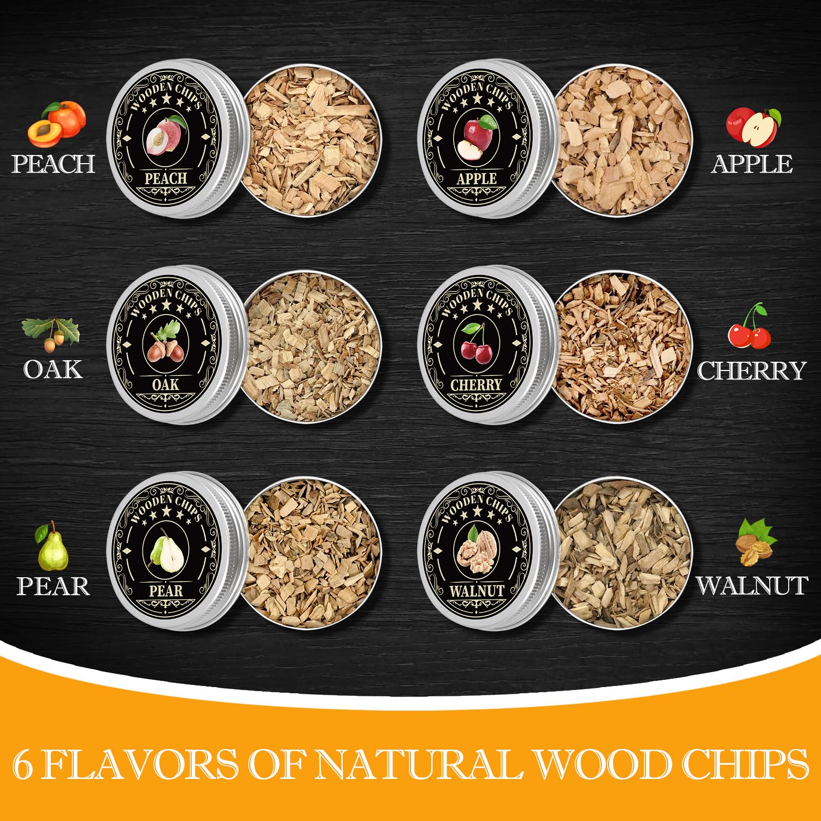 Gifts for Men Cocktail Smoker Kit for Bourbon Whiskey, Dad Mens Gifts for Christmas, Bourbon Whiskey Smoker Gifts for Men Dad Him Husband, 6 Flavors Wood Chips for Old Fashioned Smoker Kit (No Butane)
