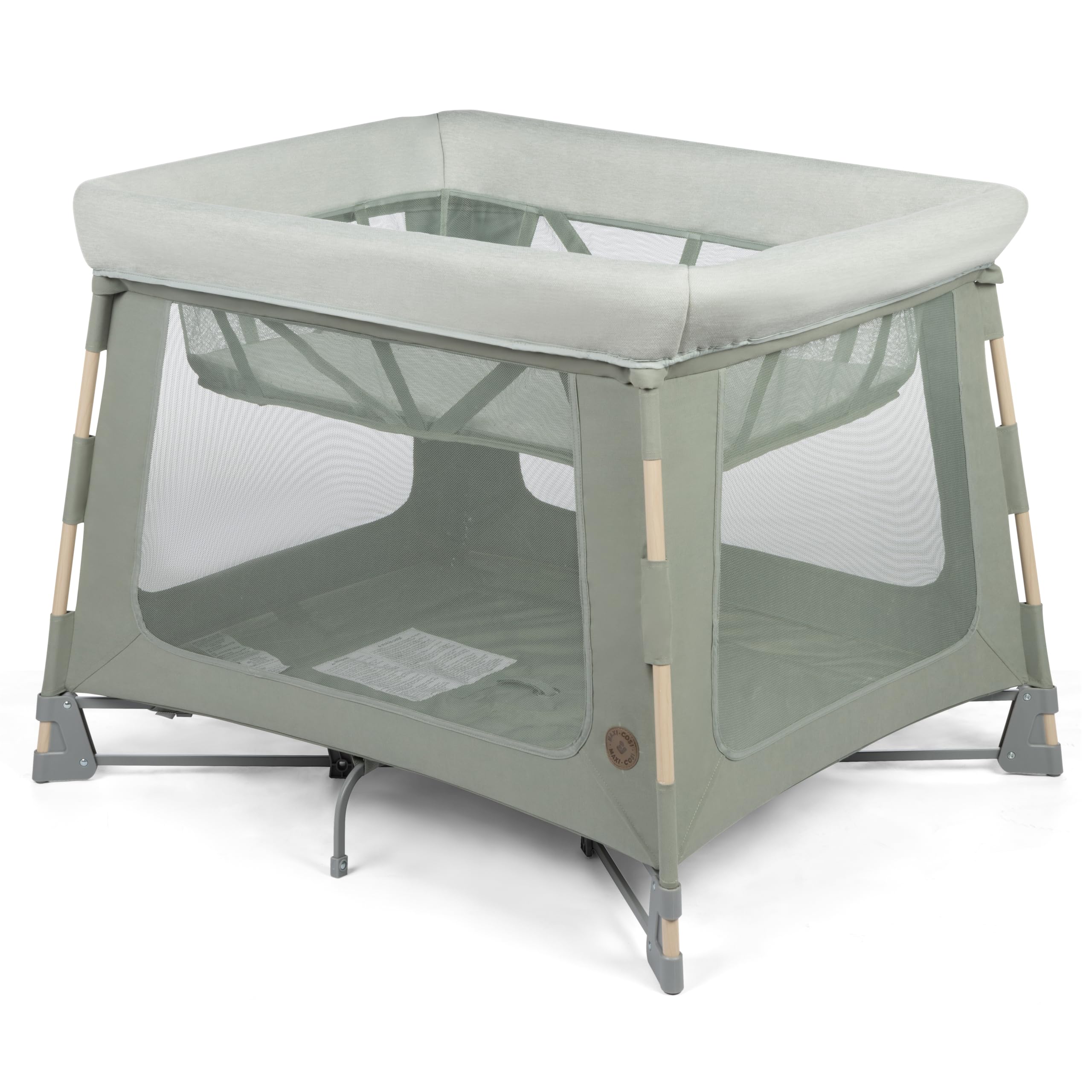 Maxi-Cosi Swift Baby Playpen with Mat, Baby Play Yards, Pack and Play with Bassinet - Portable Playpen for Babies and Toddlers, Classic Oat