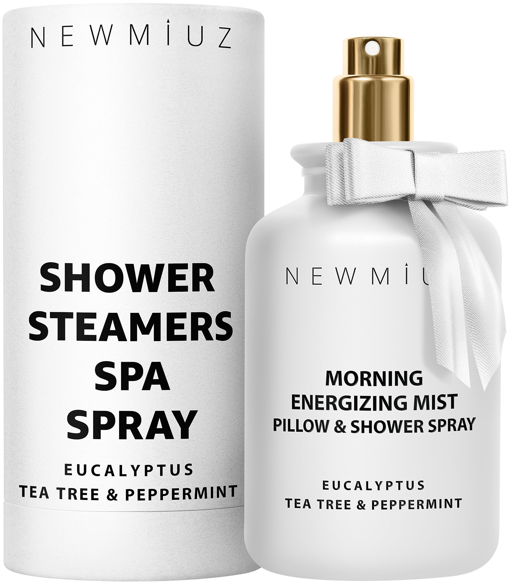 Energizing Shower & Pillow Spray Peppermint Eucalyptus Tea tree Essential Oils Natural Fast Acting Aromatherapy Mist for Relaxation Calming Stress Clear Sinus Cooling Relief Luxury Self care Gift