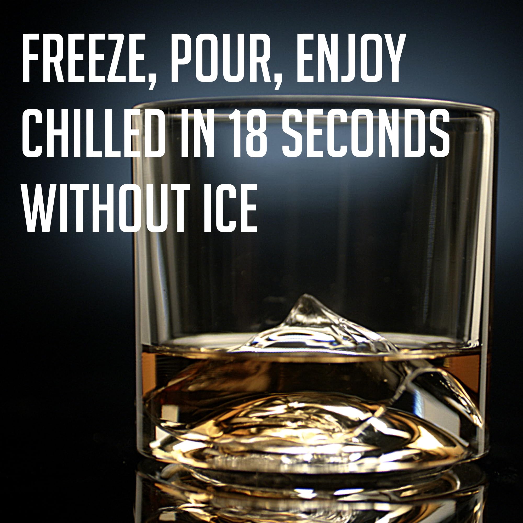 LIITON Heavy Crystal Whiskey Glasses Gift Set, Thick Freezable Bourbon Glass 1lb Each, Premium Whiskey Gifts for Men, Frozen Crystal Chills Cocktails Featuring Grand Canyon Glasses Set of 2, 10 oz