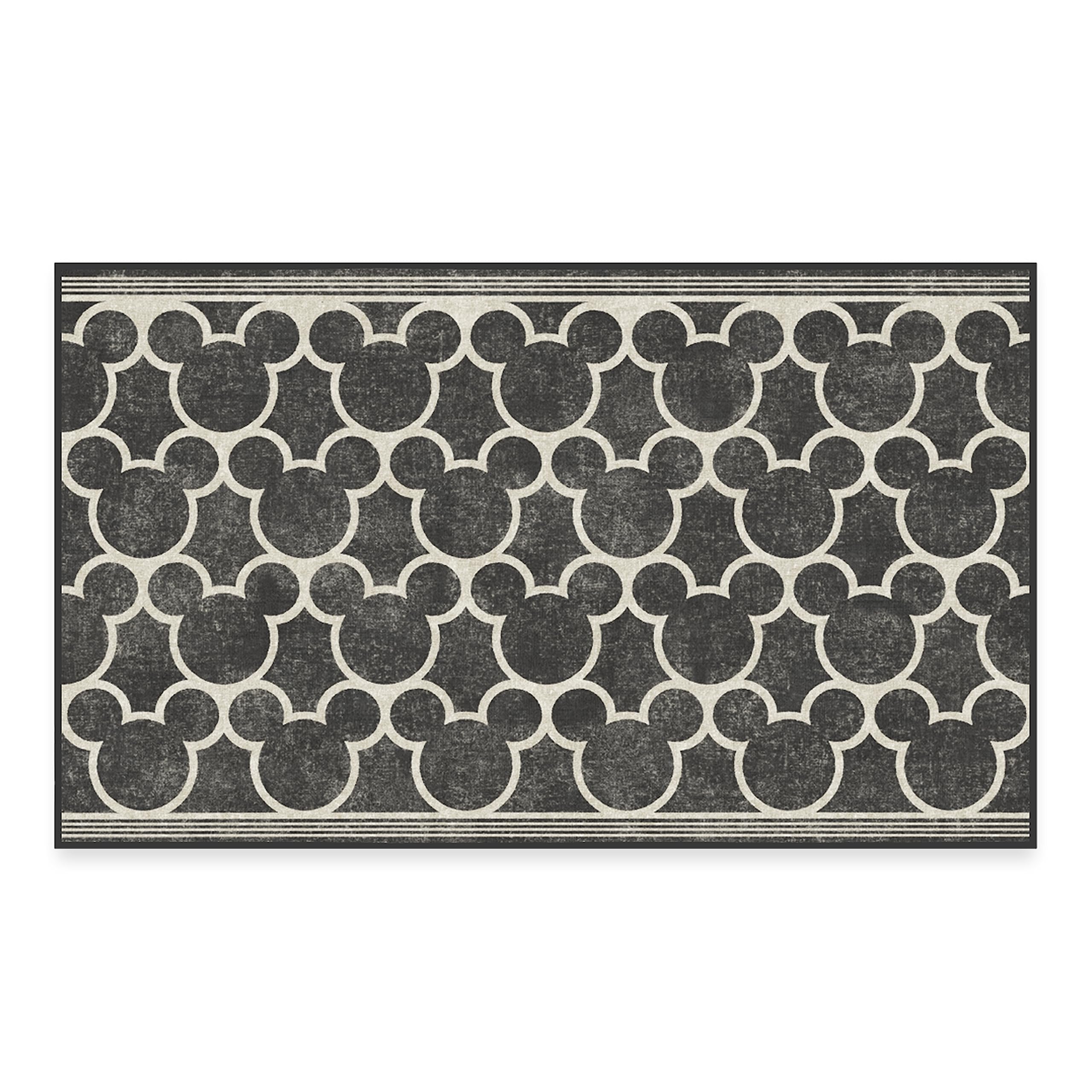 RUGGABLE Disney Classic Minnie Mouse Washable Rug - Perfect Area Rug for Nursery Playroom Kids Room - Pet & Child Friendly - Stain & Water Resistant - Trellis Pink 5&