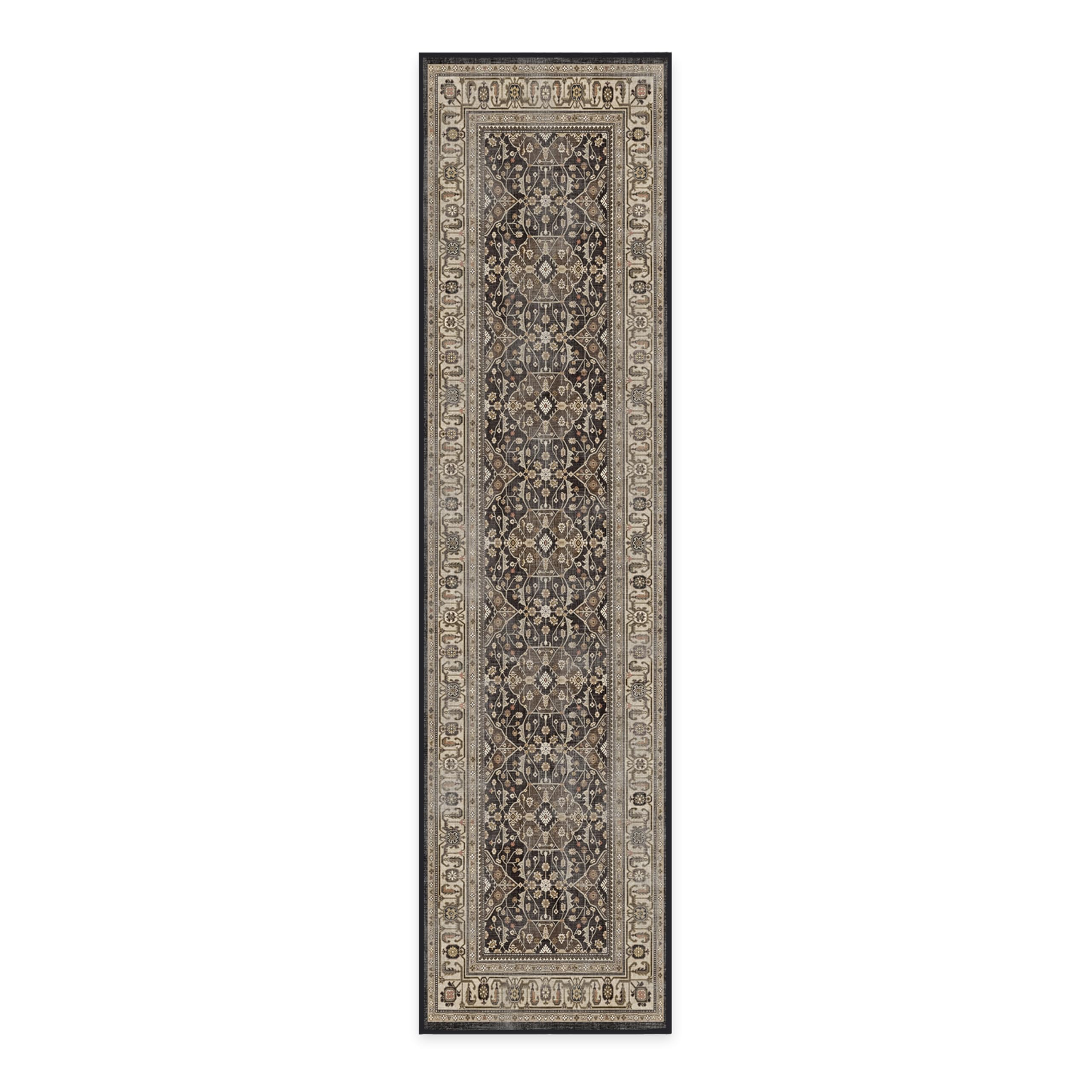 RUGGABLE – Alessia Dark Wood – Machine Washable Area Rug – Pet & Child Friendly – Stain & Water Resistant – Non-Slip – 5&