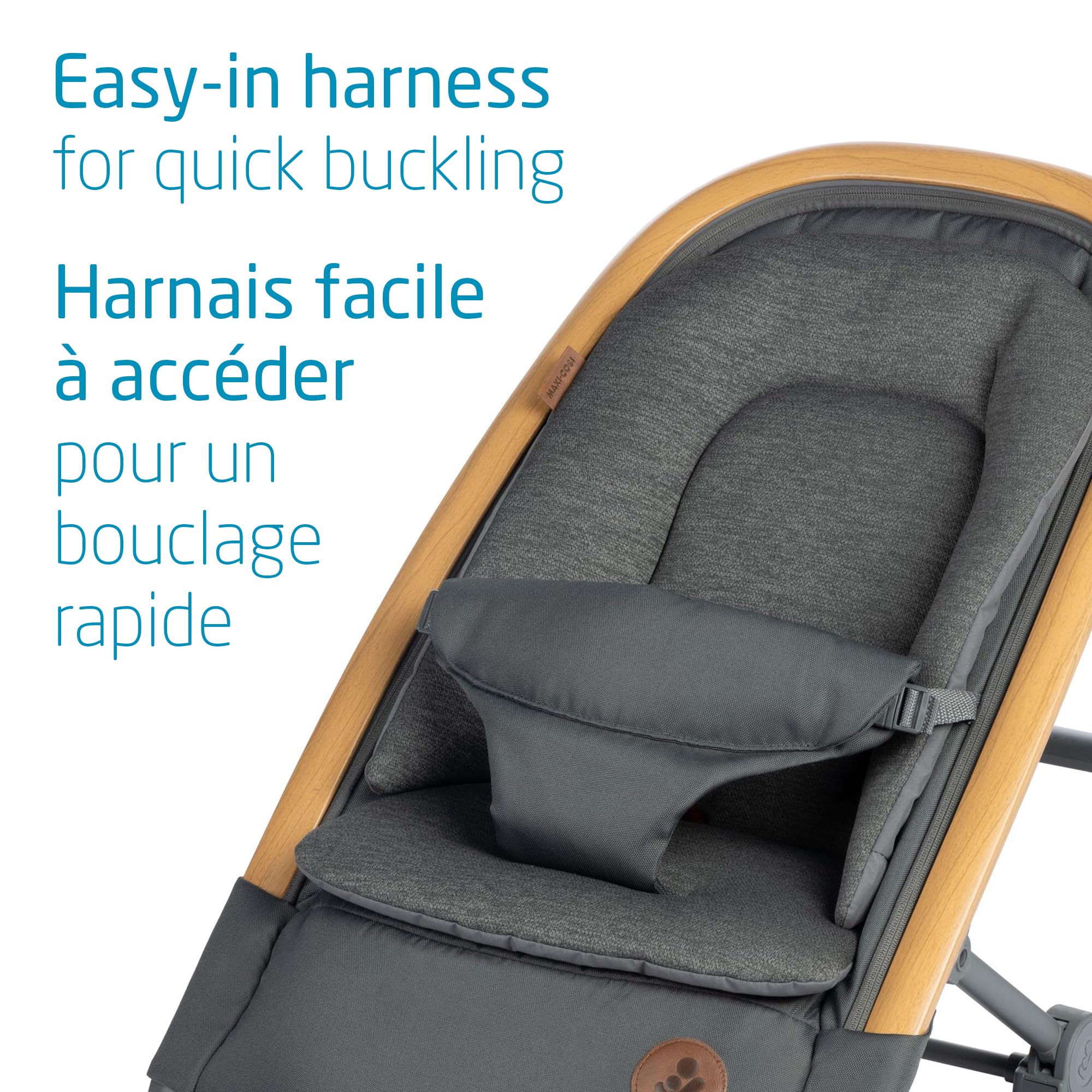 Maxi-Cosi 2-in-1 Kori Rocker, folds flat, travel, washable fabrics, Sand Horizon