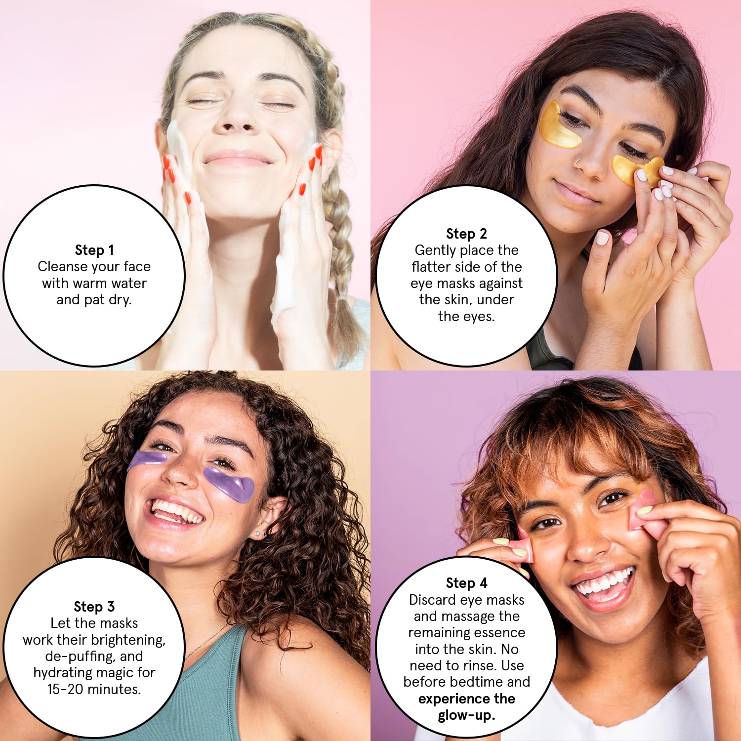 grace & stella Under Eye Masks for Dark Circles (Purple, 24 Pairs) - Gel Eye Mask with Retinol - Restoring Under Eye Patches for Puffy Eyes and Dark Circles - Vegan Cruelty-Free