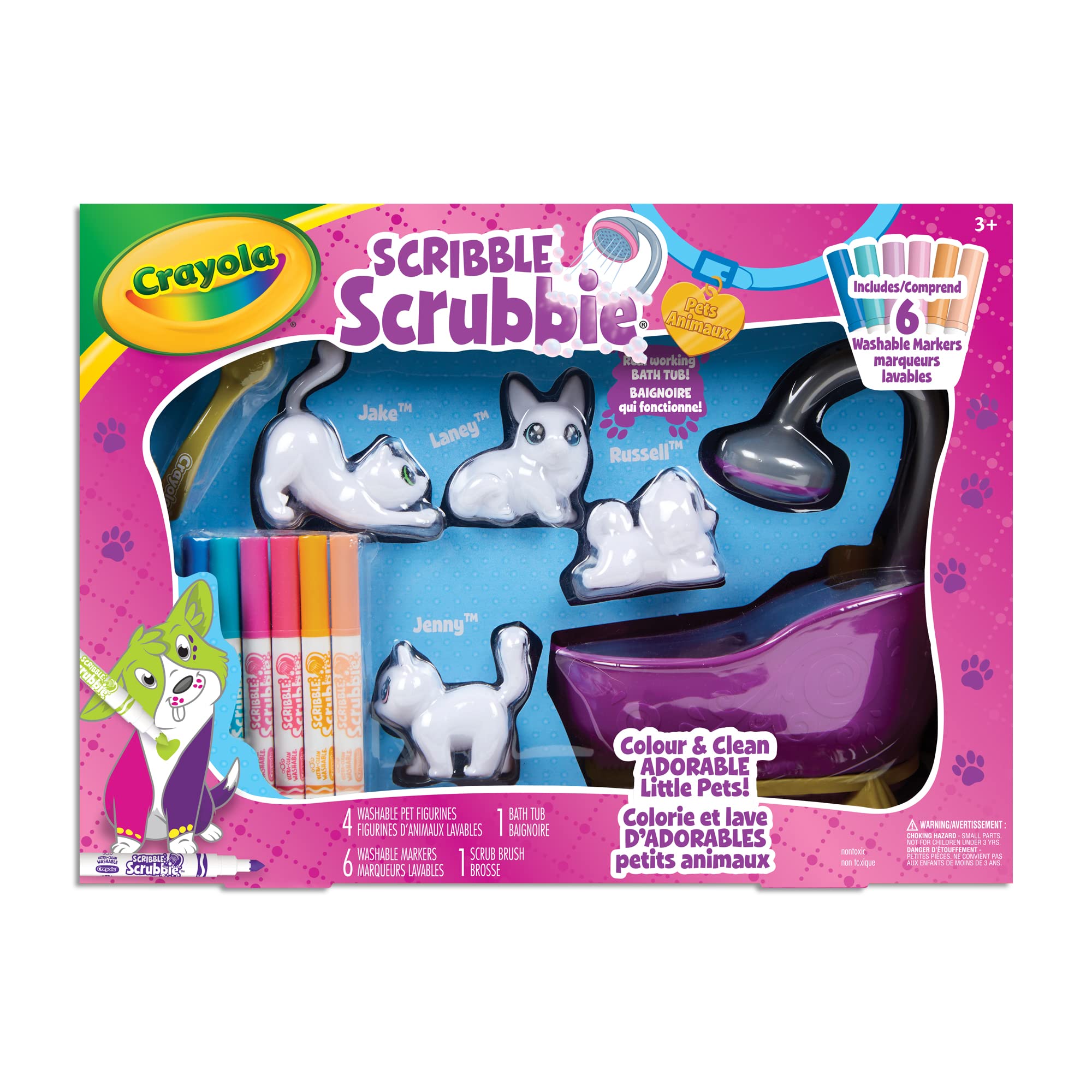 Crayola Scribble Scrubbie Peculiar Pets Tub Playset, Creative Toys
