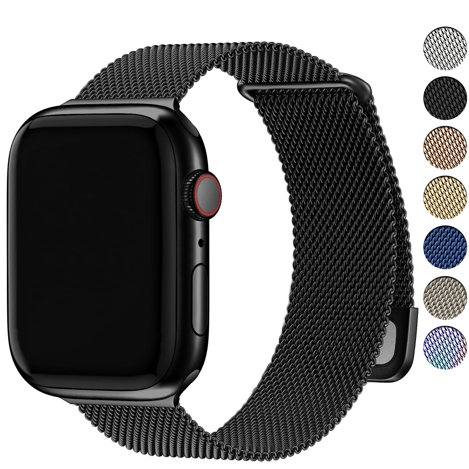 Fullmosa Compatible with Apple Watch Band 49mm 46mm 45mm 44mm 42mm 41mm 40mm 38mm Women Men, Stainless Steel Milanese Loop Replacement iWatch Bands Ultra 2/1 Series 10 9 8 7 6 5 4 3 2 1 SE