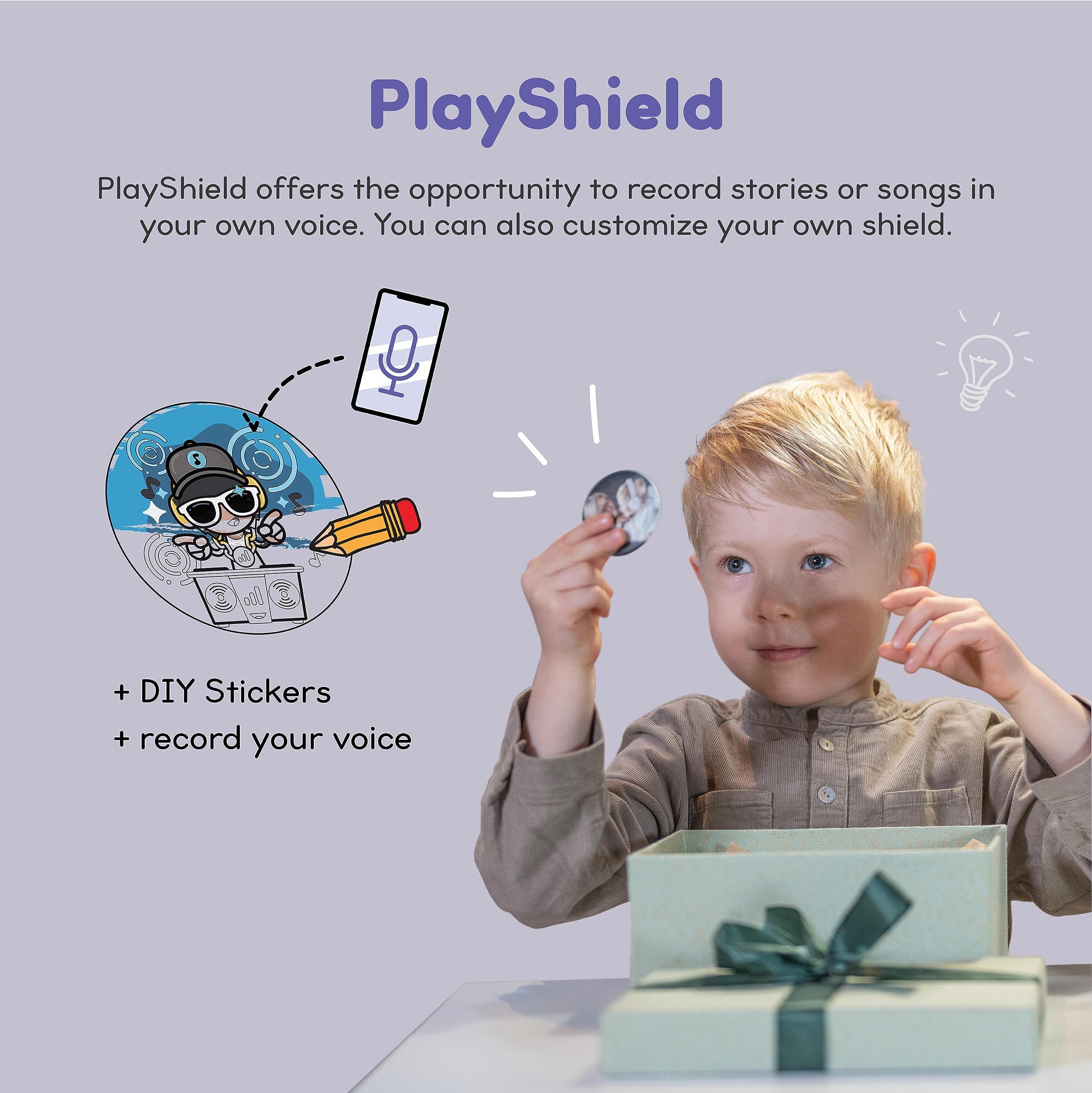 StoryPhones Storytelling Headphones for Kids - Screen-Free Entertainment Experience for Stories, Music and Boost Creativity, Grey