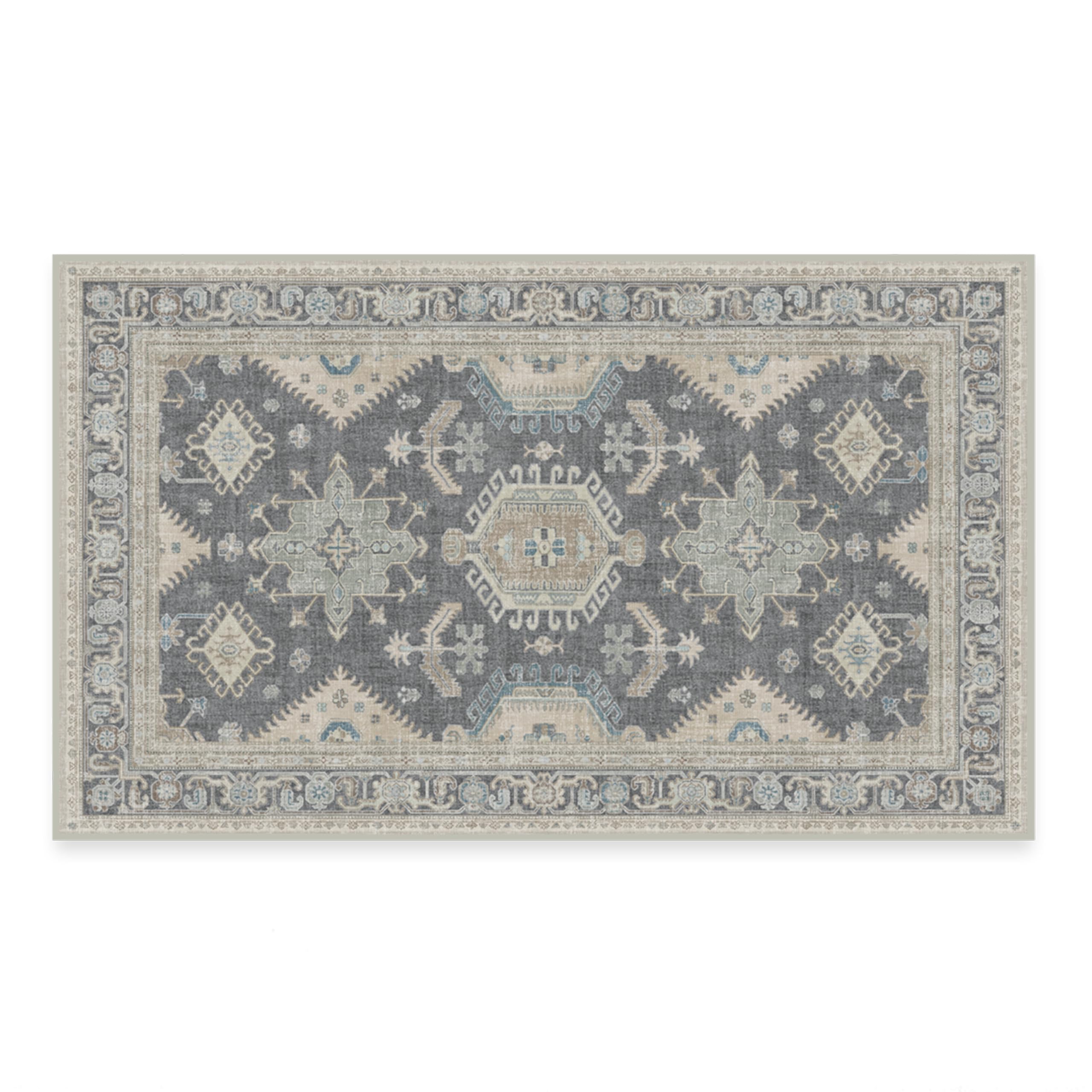 RUGGABLE – Cambria Ruby – Machine Washable Runner Rug – Pet & Child Friendly – Stain & Water Resistant – Non-Slip – 2.5&