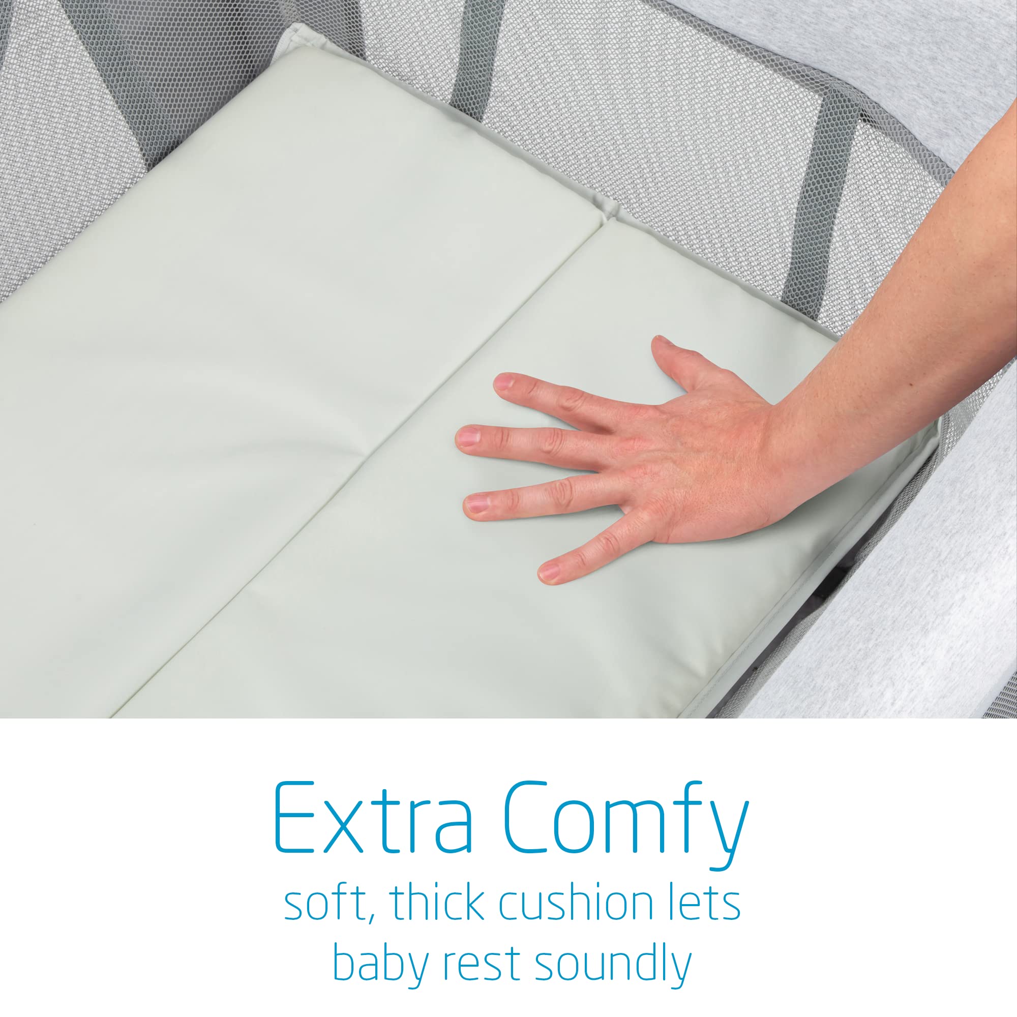 Maxi-Cosi Swift Baby Playpen with Mat, Baby Play Yards, Pack and Play with Bassinet - Portable Playpen for Babies and Toddlers, Classic Oat