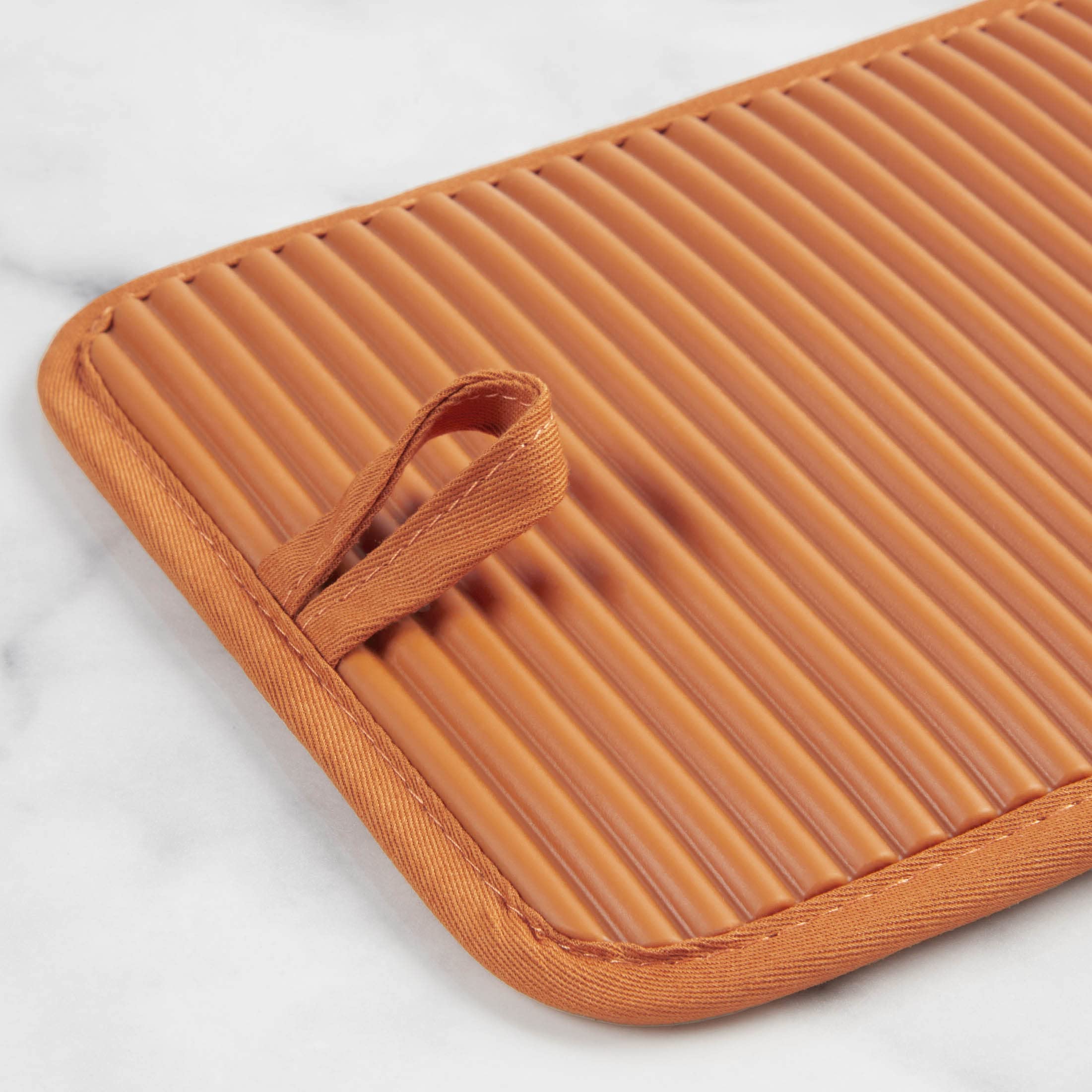 KitchenAid Ribbed Soft Silicone Water Resistant Pot Holder Set, Milkshake , 2 Piece Set, 7"x9"