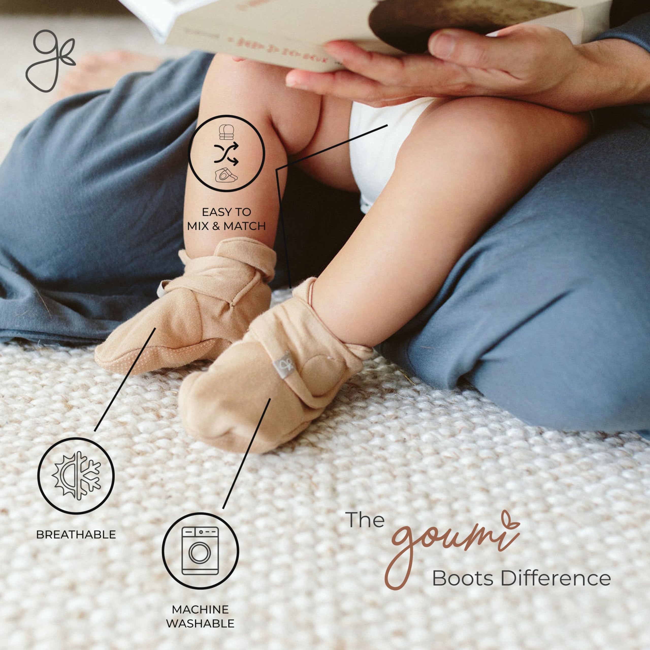 goumikids Viscose Made from Bamboo Cotton Stay-On Boots