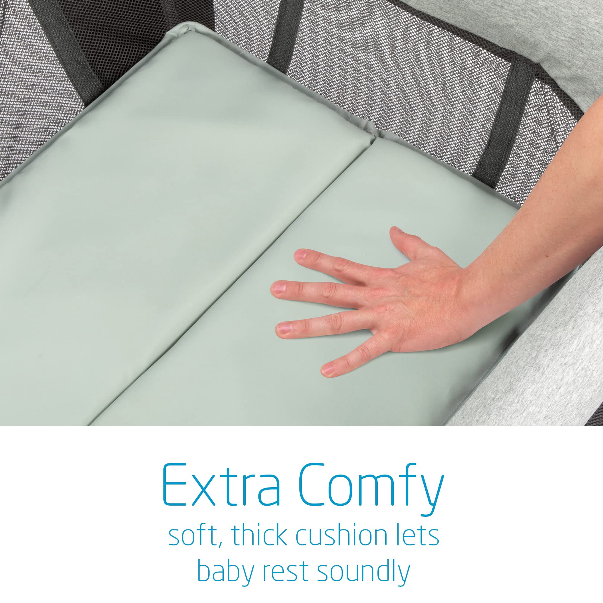 Maxi-Cosi Swift Baby Playpen with Mat, Baby Play Yards, Pack and Play with Bassinet - Portable Playpen for Babies and Toddlers, Classic Oat