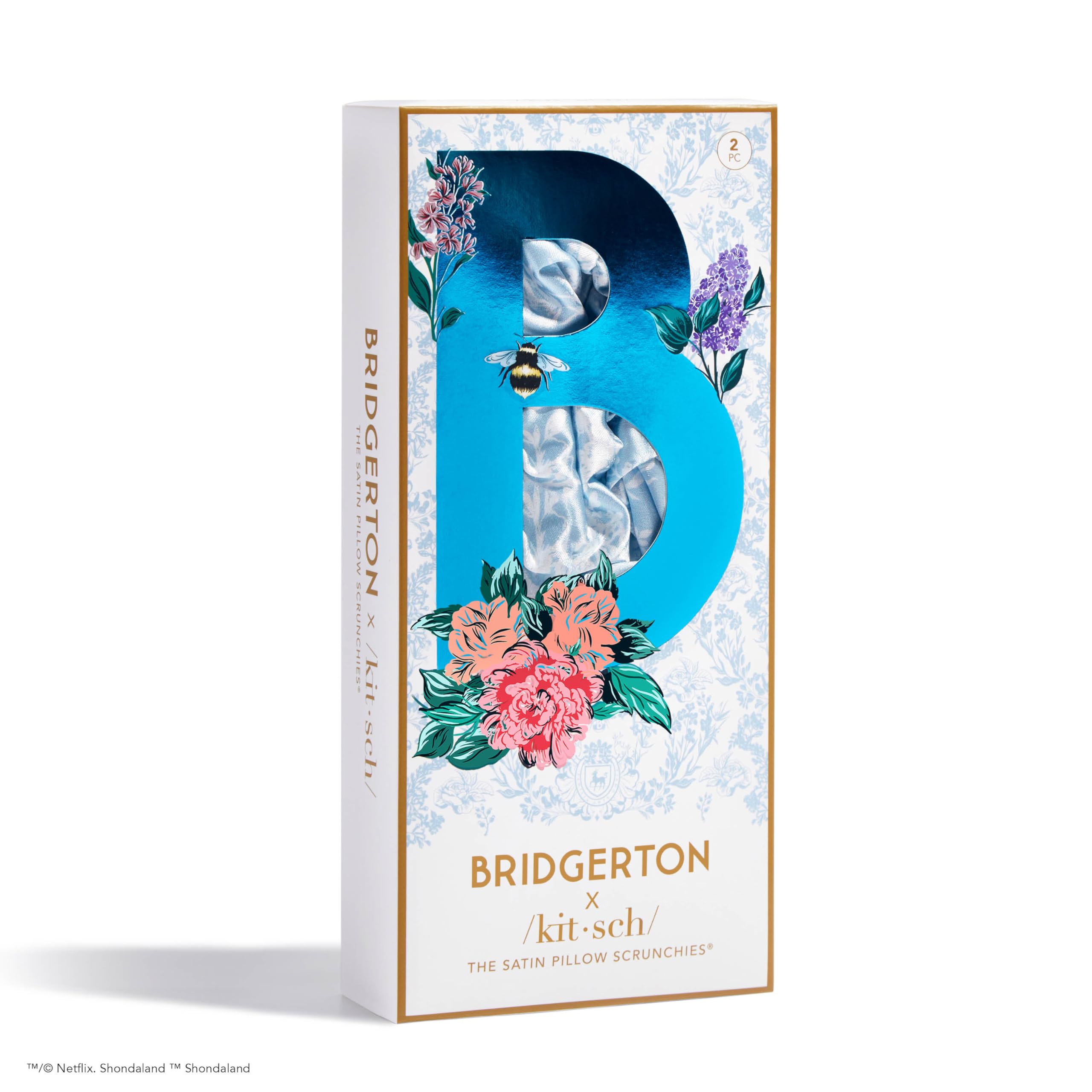 Kitsch 5 Count Velvet Hair Scrunchies for Women - Hair Ties for Thick Hair, Girls, Women, Cute Scrunchies, Soft Hair Accessories, Blush/Mauve