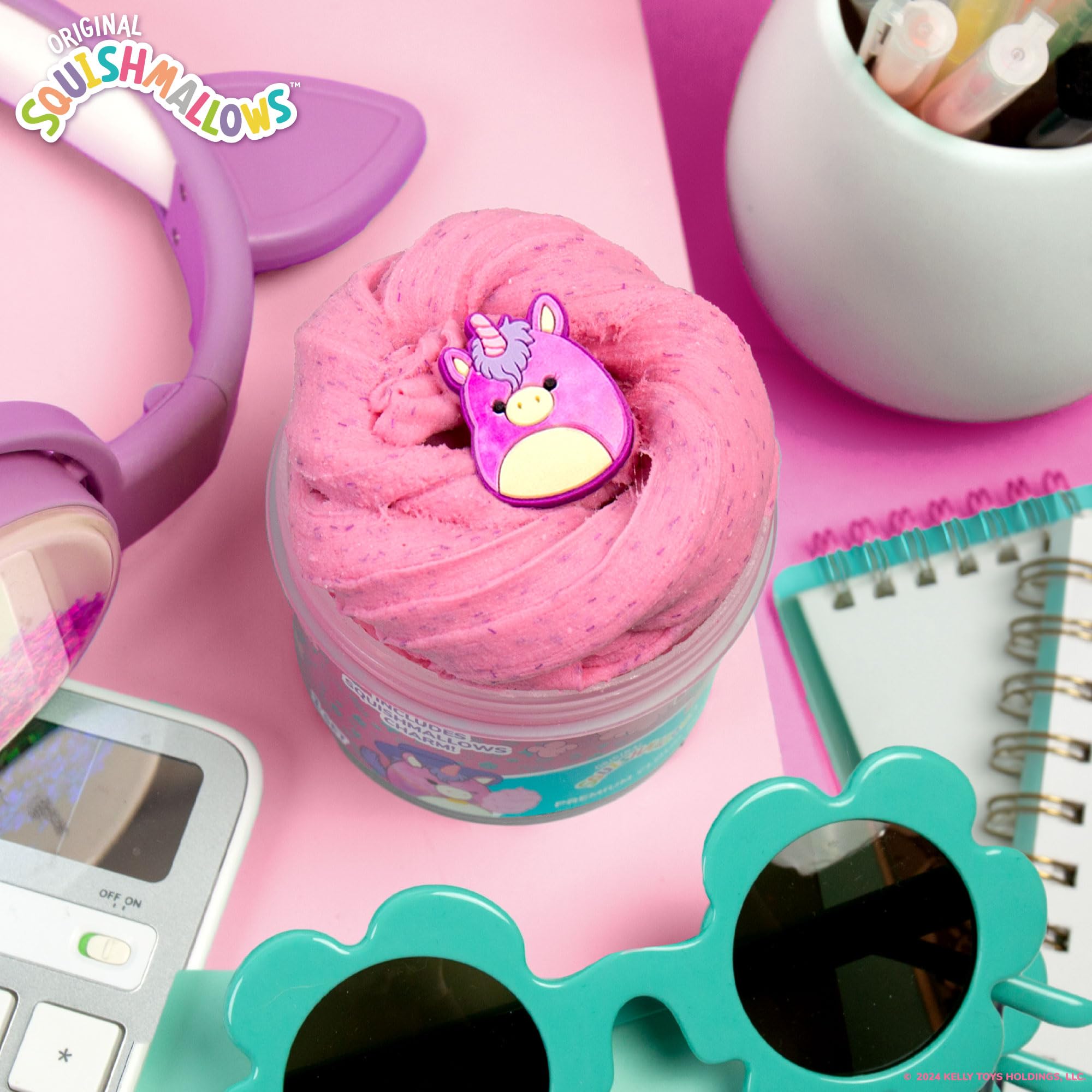 Original Squishmallows Winston The Owl Premium Scented Slime, Blue Raspberry Scented, 8 oz. Slime, 2 Fun Slime Add Ins, Pre-Made Slime for Kids, Great 6 Year Old Toys, Super Soft Squishy Toy