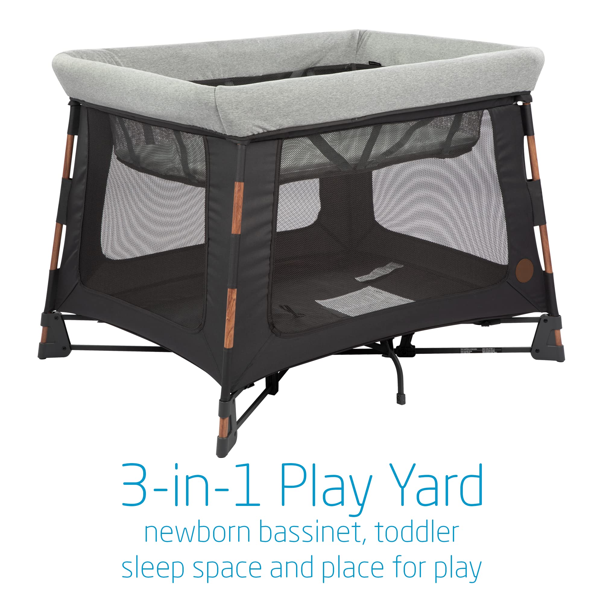 Maxi-Cosi Swift Baby Playpen with Mat, Baby Play Yards, Pack and Play with Bassinet - Portable Playpen for Babies and Toddlers, Classic Oat