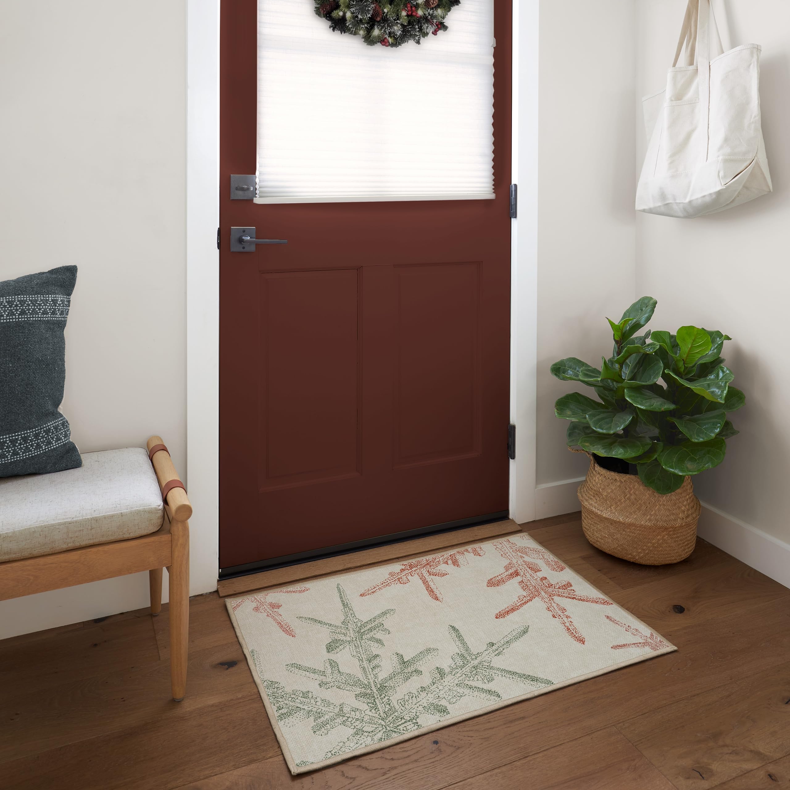 RUGGABLE Winter Plaid Washable Rug - Perfect Holiday Area Rug for Living Room Bedroom Kitchen - Pet & Child Friendly - Stain & Water Resistant - Dress Stewart Tartan Plaid 3&