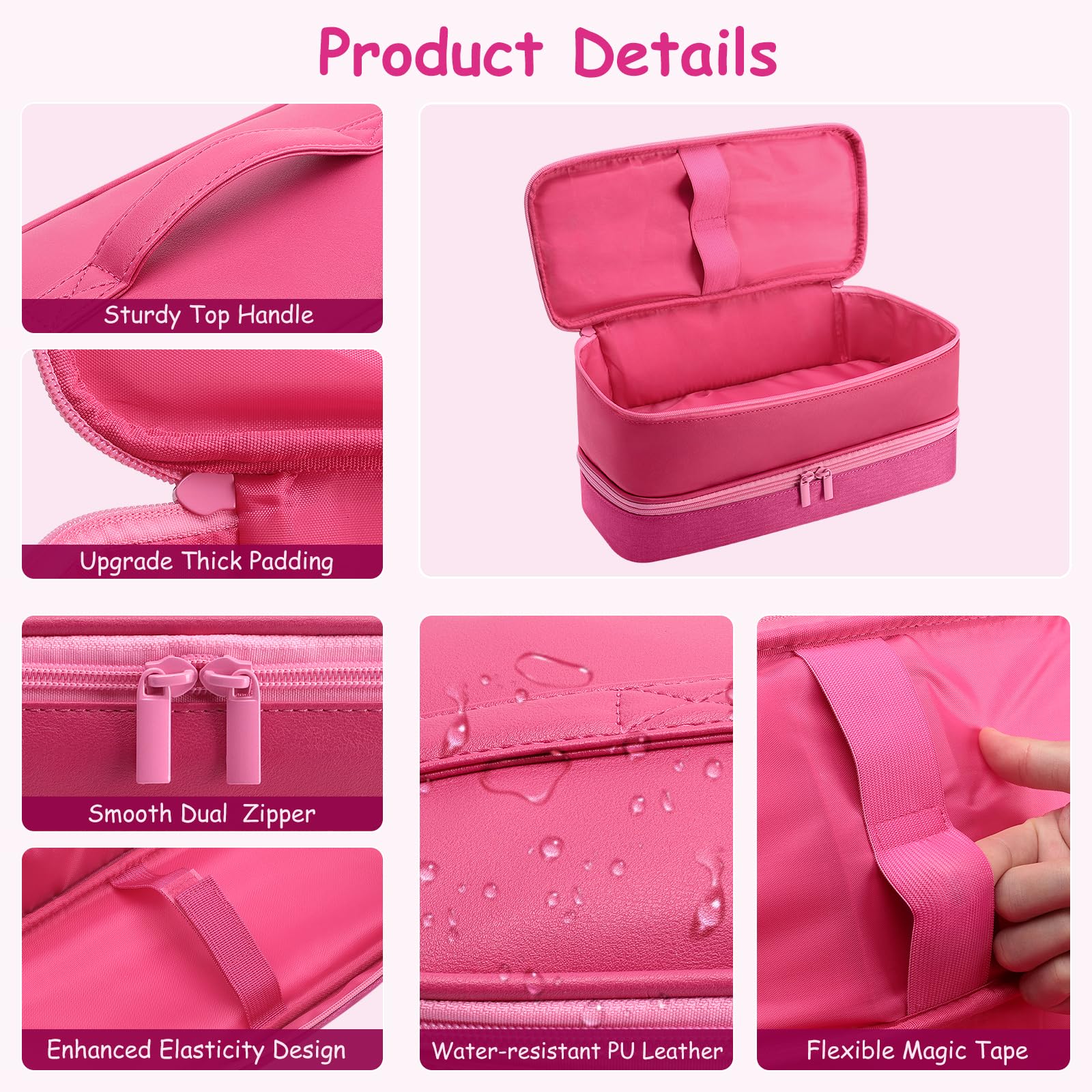 Travel Carrying Case for Hair Dryer Shark Flexstyle Dyson Airwrap Brush Double-Layer Hair Accessories Tools Storage Bag for Revlon Hairdryer Styler Organizer