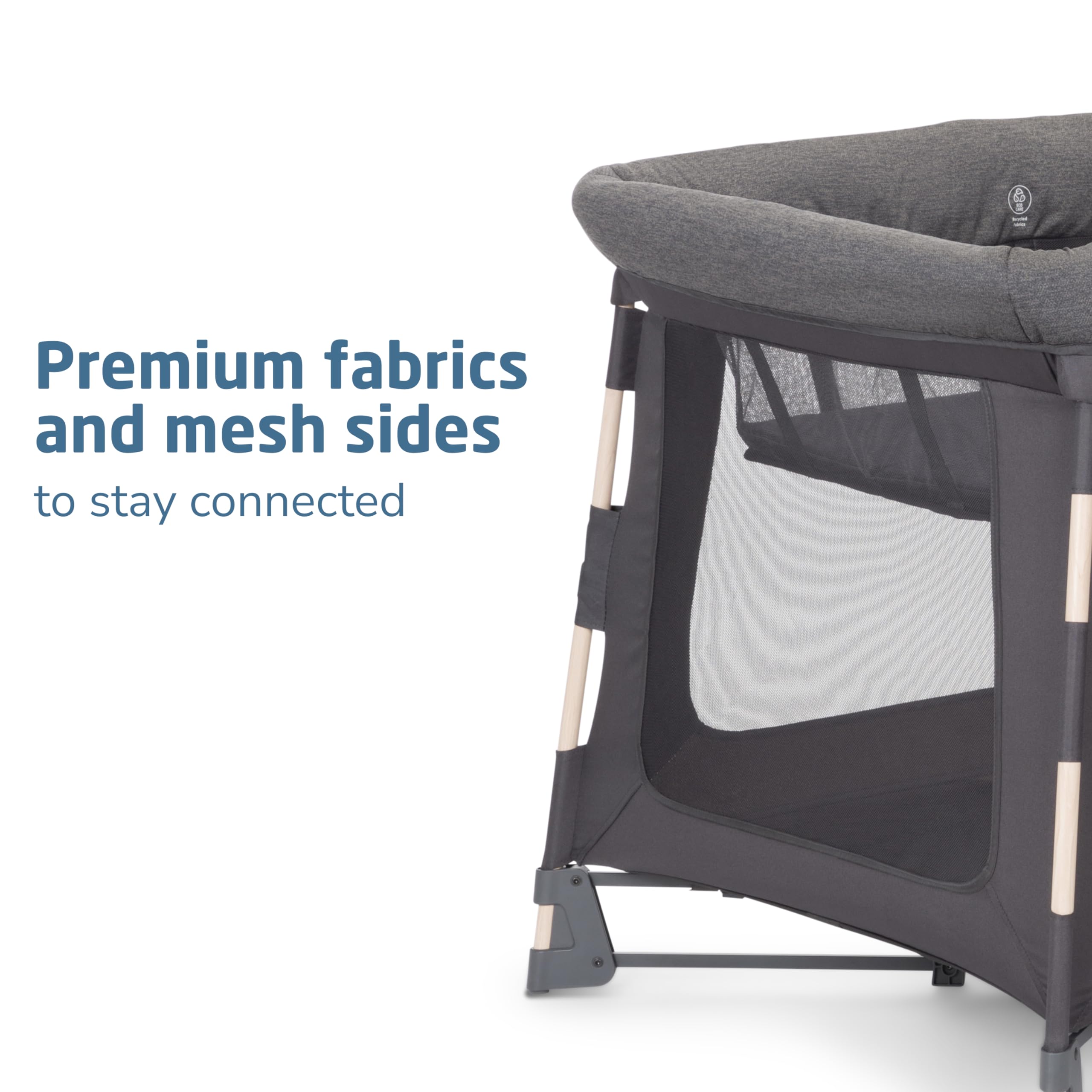 Maxi-Cosi Swift Baby Playpen with Mat, Baby Play Yards, Pack and Play with Bassinet - Portable Playpen for Babies and Toddlers, Classic Oat