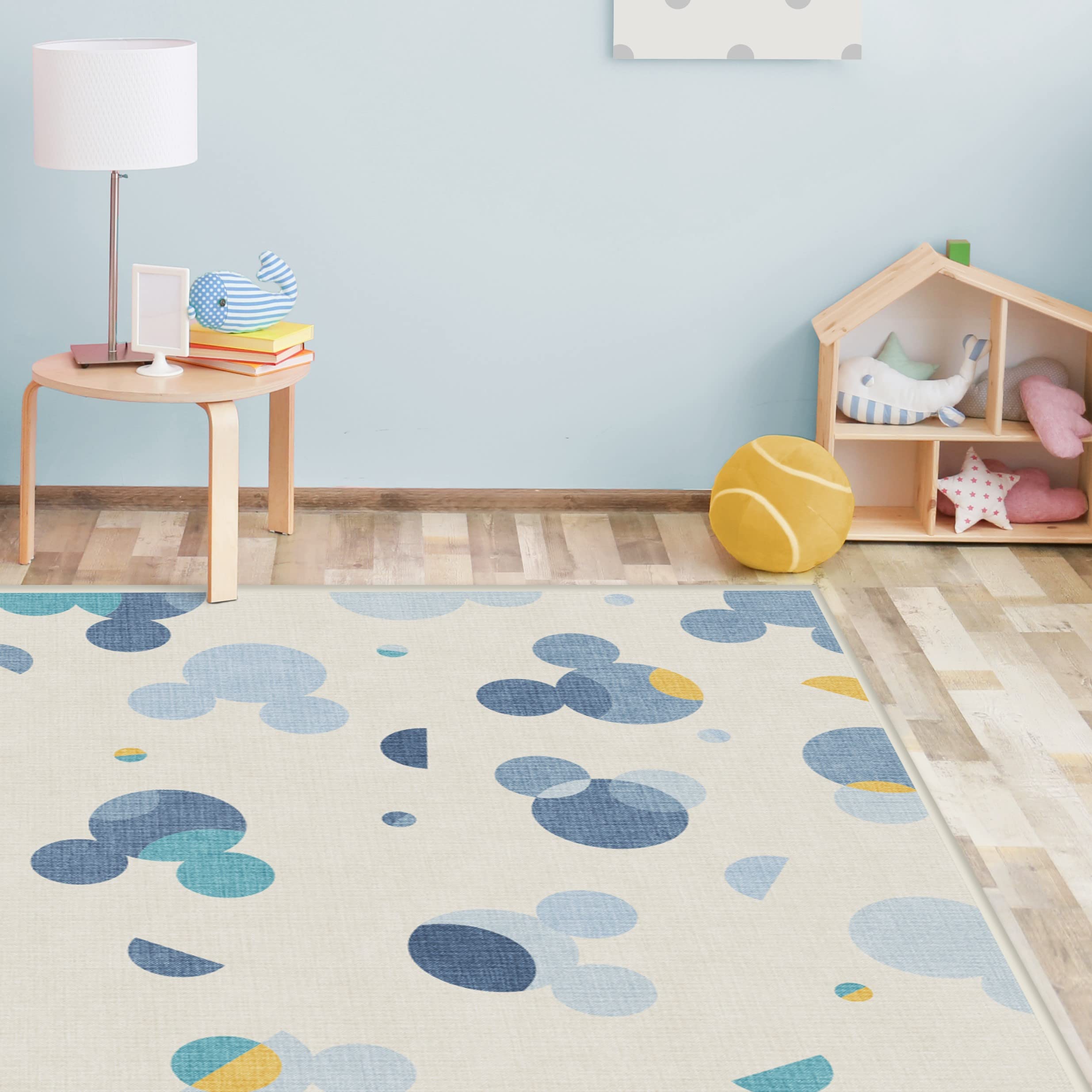 RUGGABLE Disney Classic Minnie Mouse Washable Rug - Perfect Area Rug for Nursery Playroom Kids Room - Pet & Child Friendly - Stain & Water Resistant - Trellis Pink 5&
