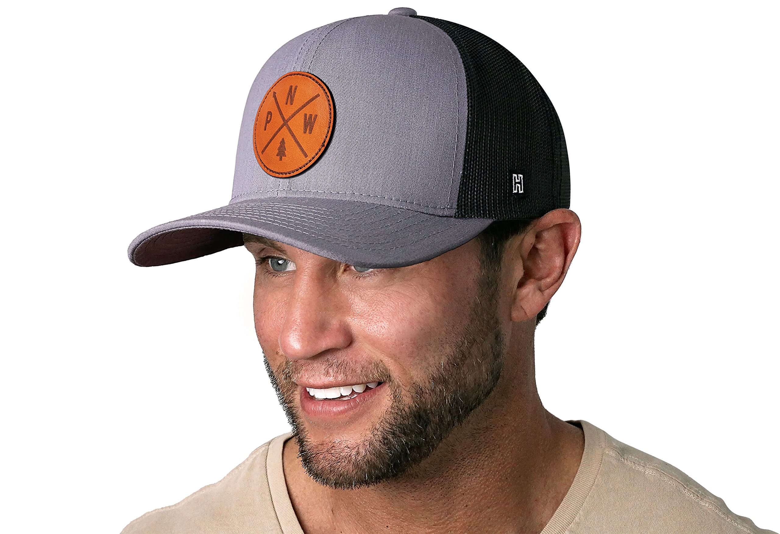 HAKA Camping Hat – Outdoors Trucker Hat for Men & Women, Baseball Cap Adjustable Snapback - Synthetic Leather