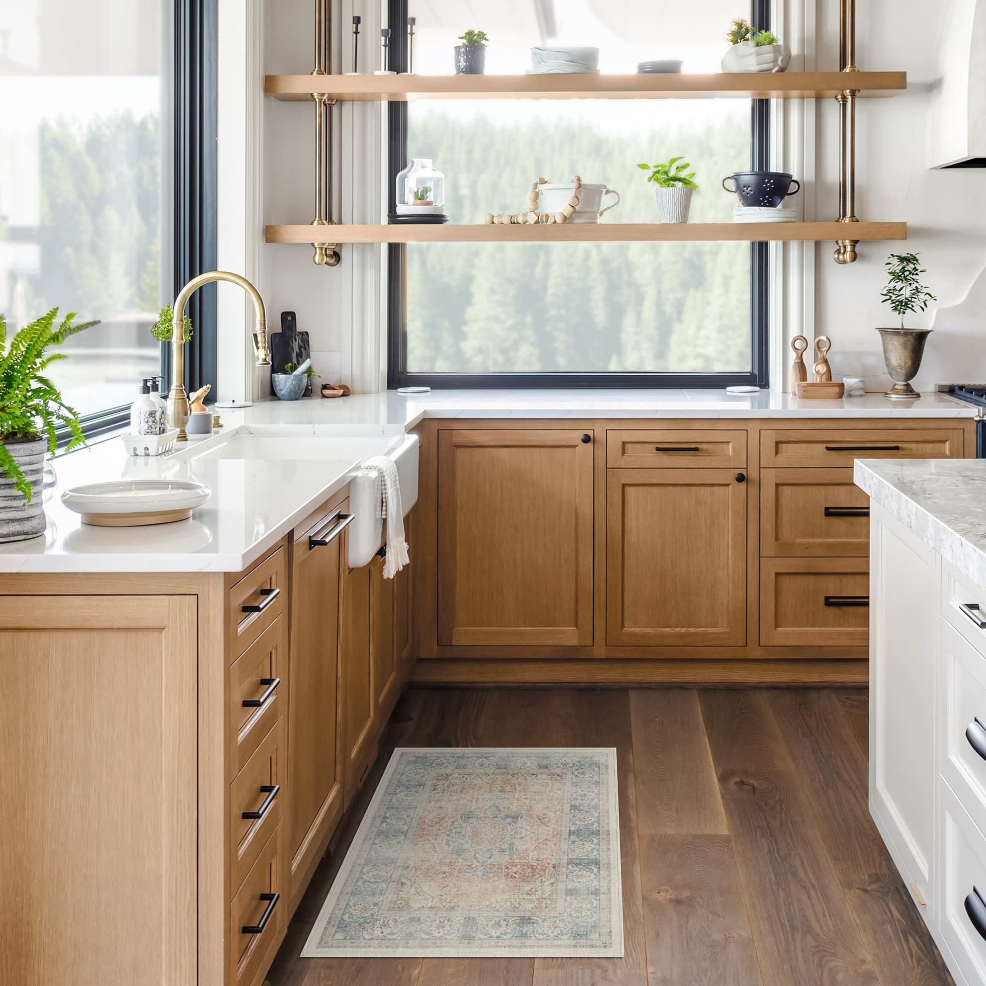 RUGGABLE – Sarrah Blue Quartz – Machine Washable Runner Rug – Pet & Child Friendly – Stain & Water Resistant – Non-Slip – 2.5&