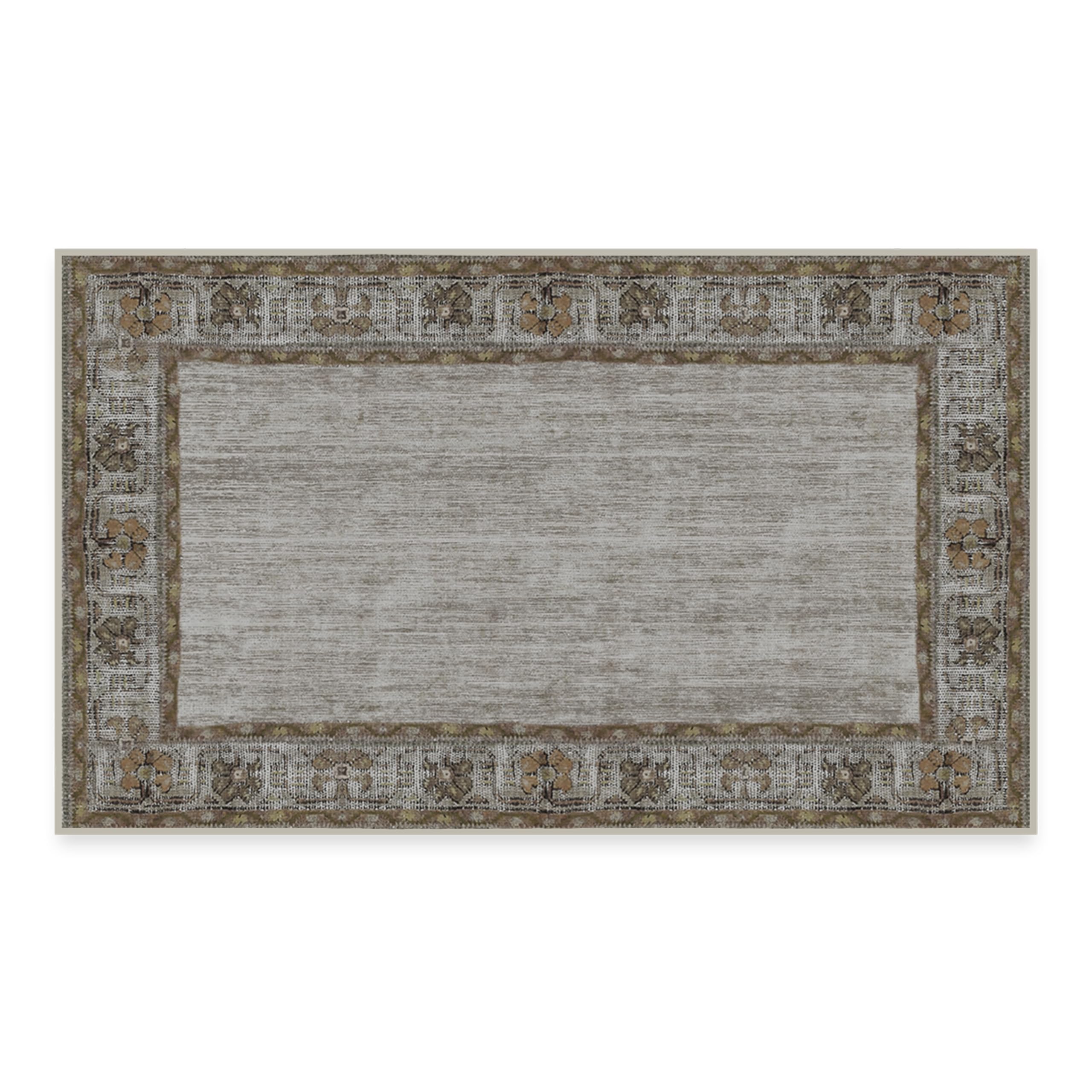 RUGGABLE Zinnia Runner Rug - Perfect Boho Washable Rug for Entryway Hallway Kitchen - Pet & Child Friendly - Stain & Water Resistant - Grey 2.5&