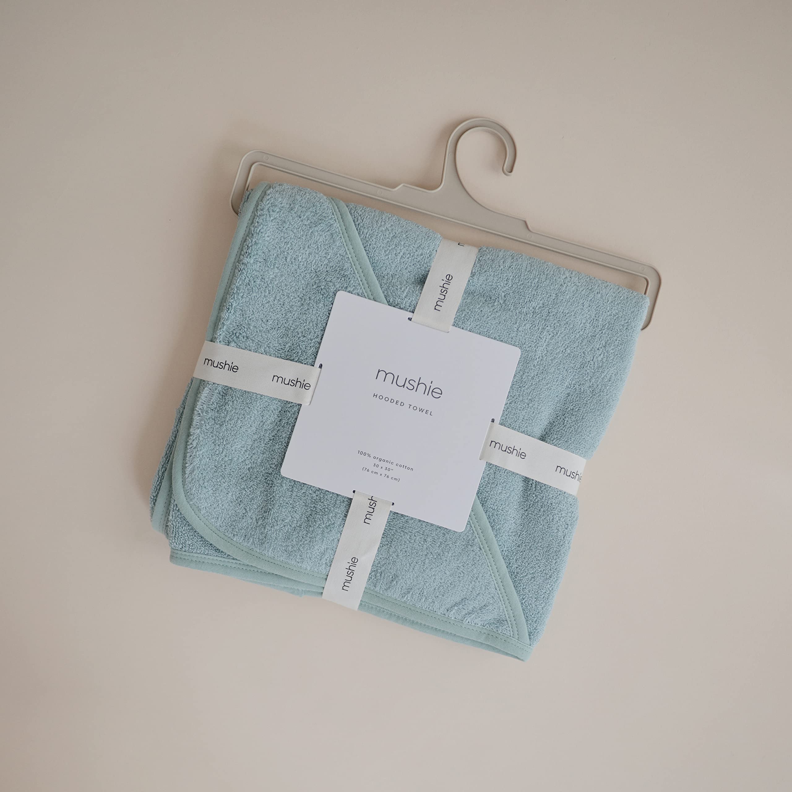 mushie Baby Hooded Towel | Organic Cotton (Moss)