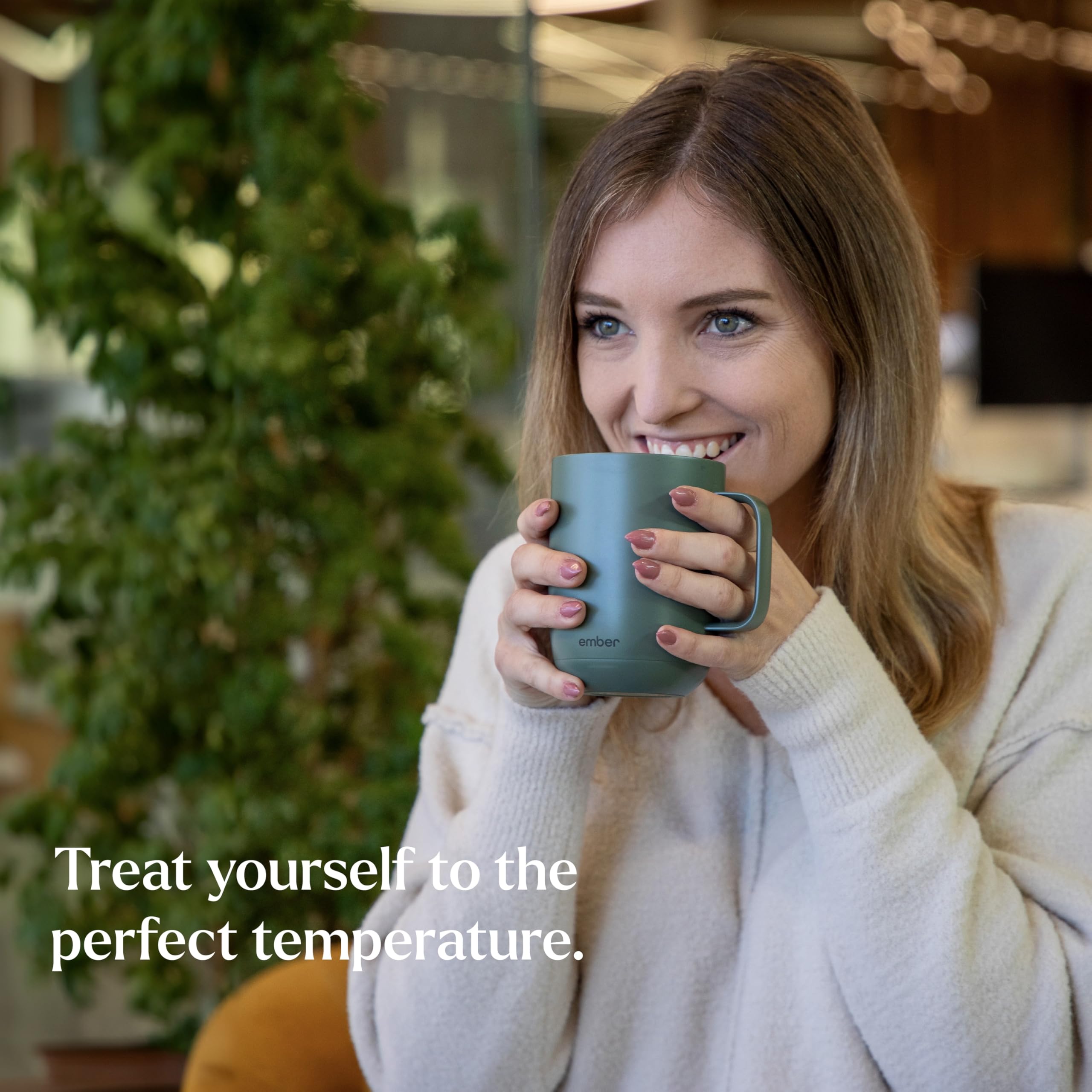 Ember Temperature Control Smart Mug 2, 14 Oz, App-Controlled Heated Coffee Mug with 80 Min Battery Life and Improved Design, White