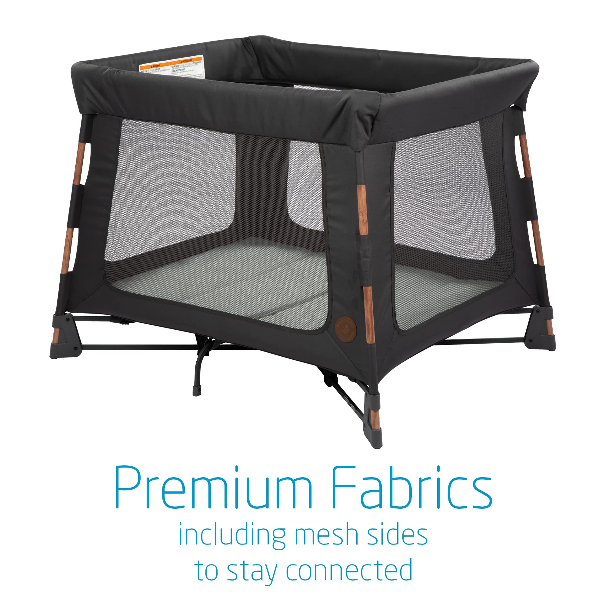 Maxi-Cosi Swift Baby Playpen with Mat, Baby Play Yards, Pack and Play with Bassinet - Portable Playpen for Babies and Toddlers, Classic Oat