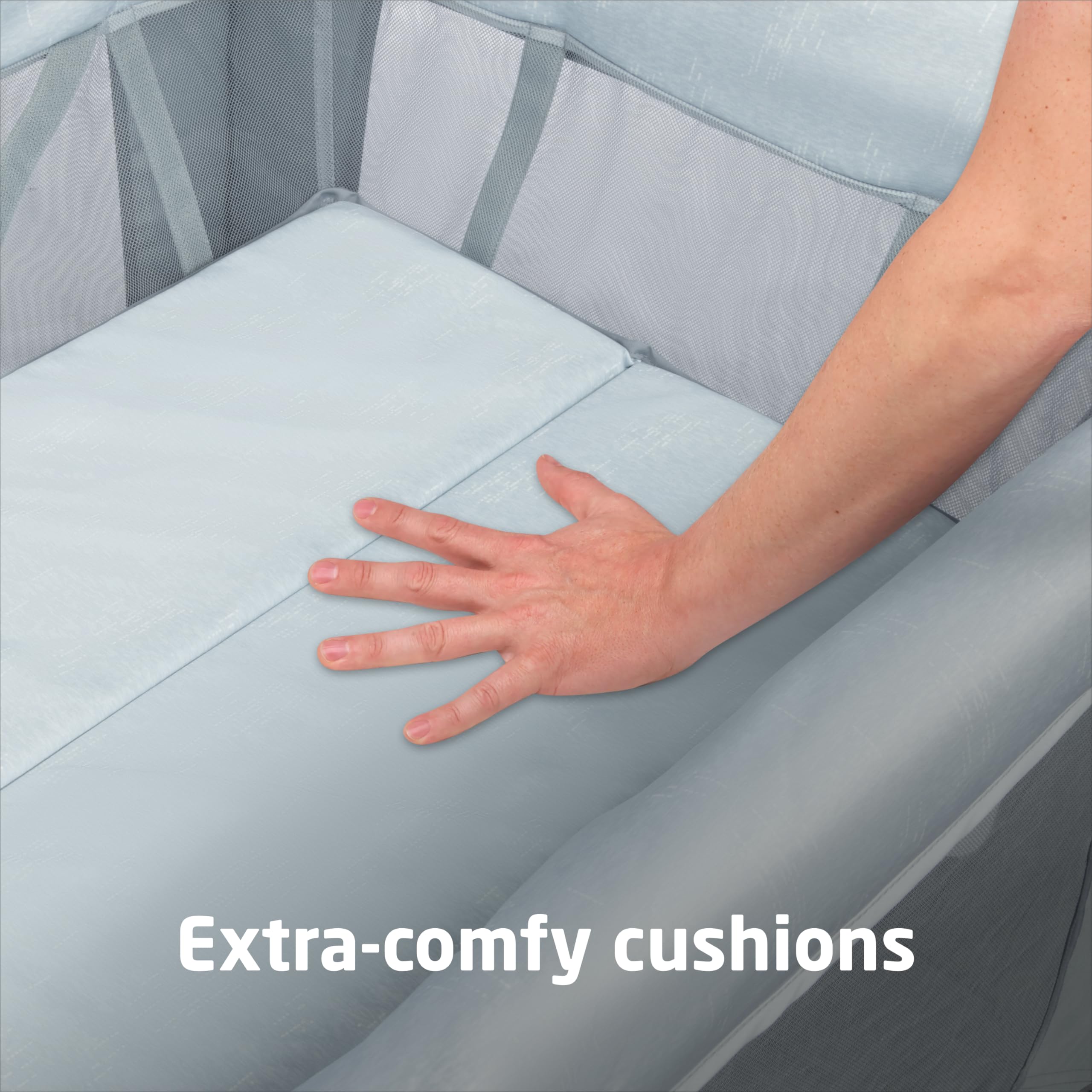 Maxi-Cosi Swift Baby Playpen with Mat, Baby Play Yards, Pack and Play with Bassinet - Portable Playpen for Babies and Toddlers, Classic Oat