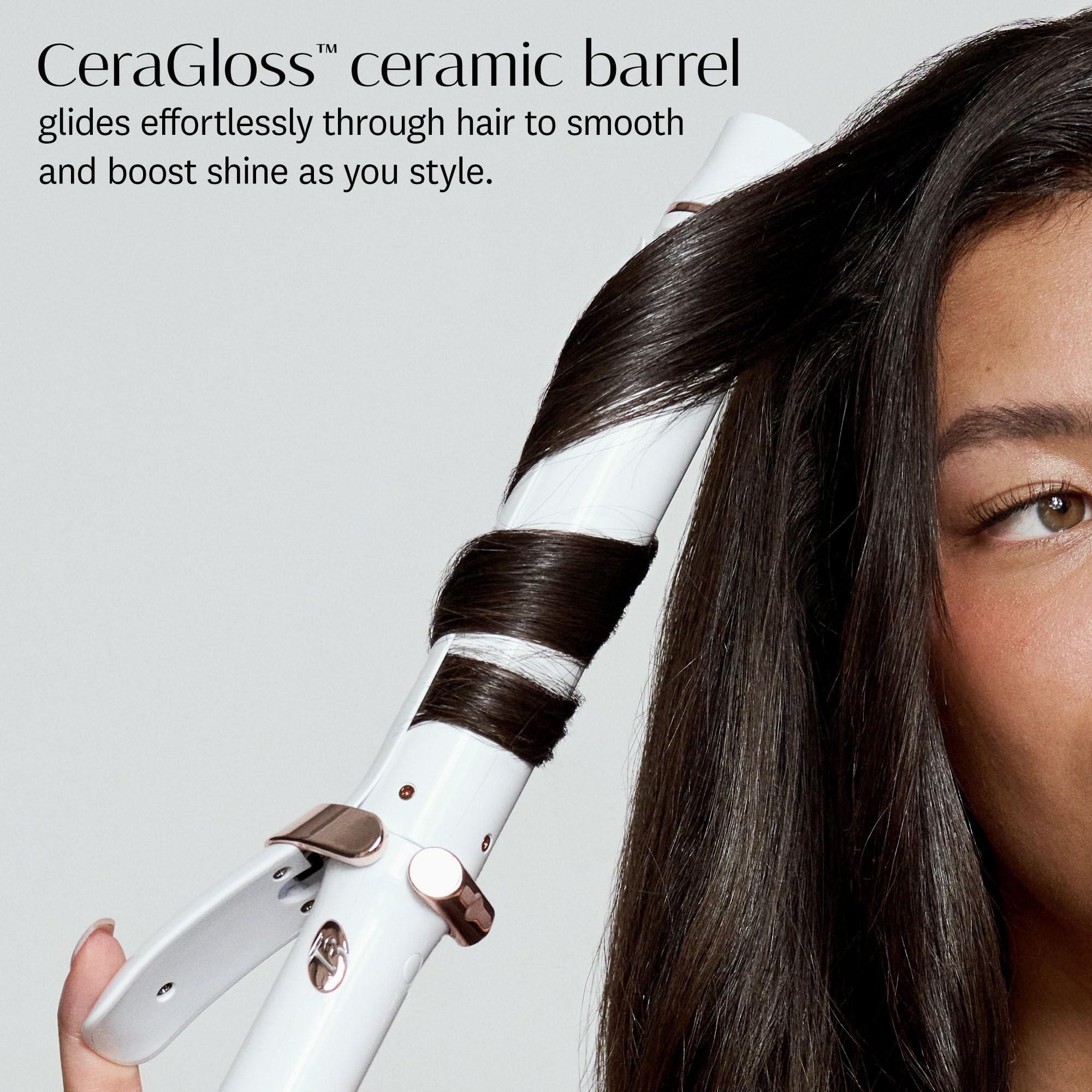 T3 SinglePass Curl X Extra-Long Barrel Curling Iron with 9 Heat Settings and Ceramic Barrel for Fast Styling and Lasting Curl Results on All Hair Types