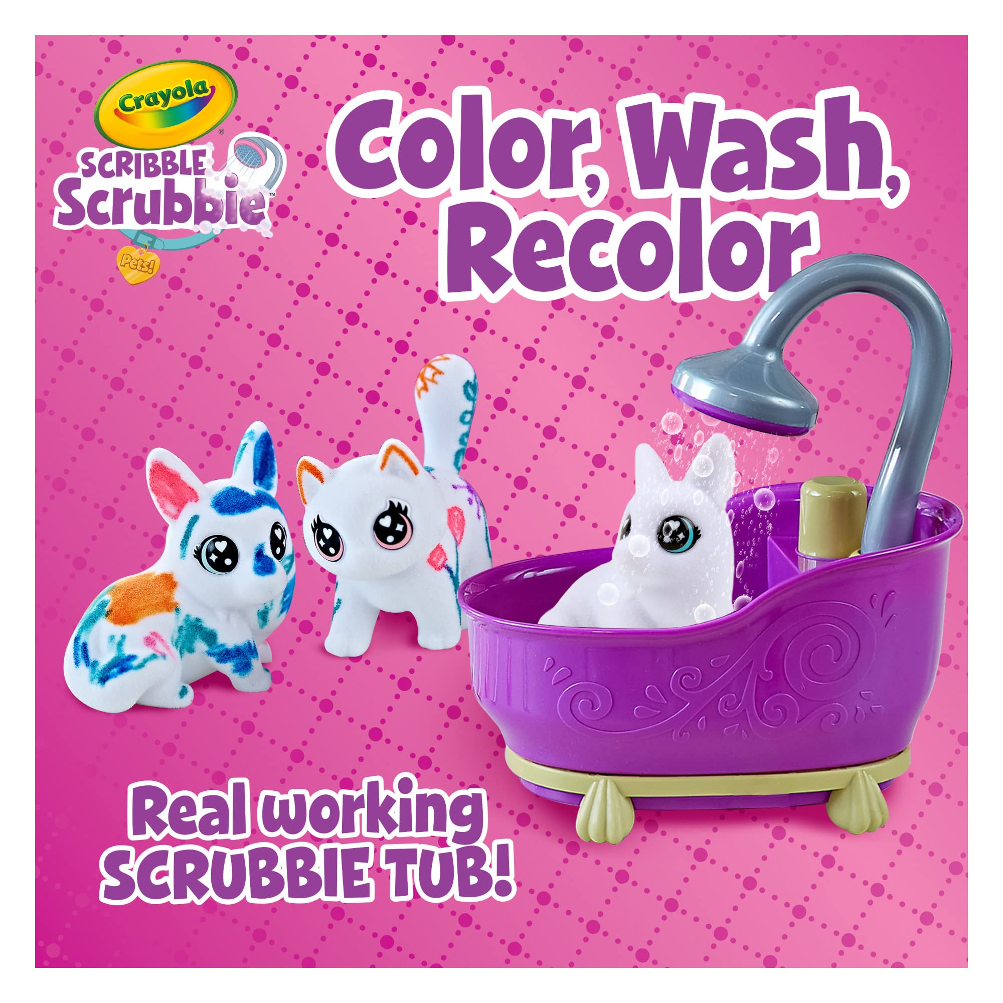 Crayola Scribble Scrubbie Peculiar Pets Tub Playset, Creative Toys