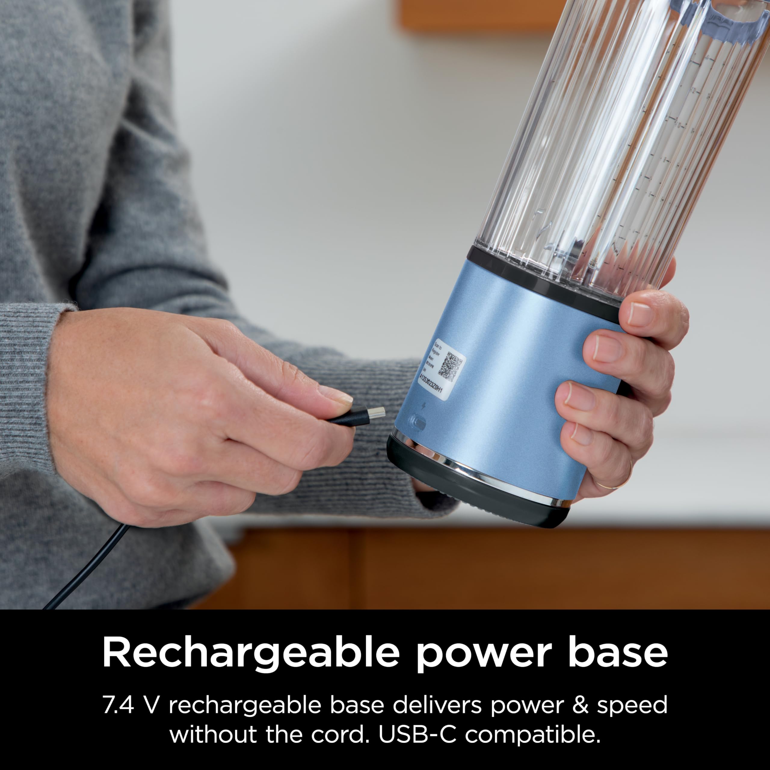 Ninja Blast Portable Blender, Cordless, 18oz. Vessel, Personal Blender For-Shakes and Smoothies, BPA Free, Leakproof-Lid and Sip Spout, USB-C Rechargeable, Dishwasher Safe Parts, Tinted Pink, BC151PK
