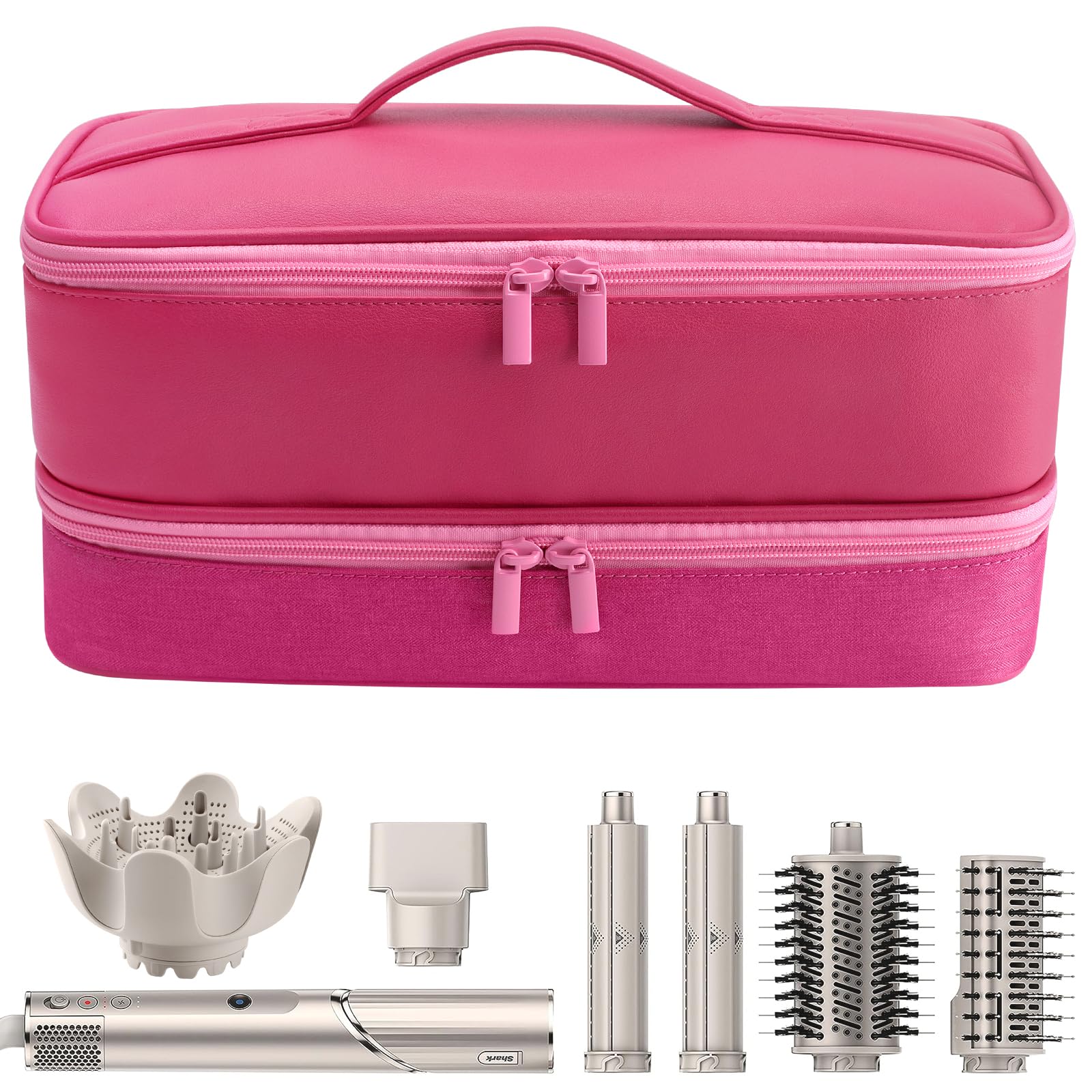 Travel Carrying Case for Hair Dryer Shark Flexstyle Dyson Airwrap Brush Double-Layer Hair Accessories Tools Storage Bag for Revlon Hairdryer Styler Organizer