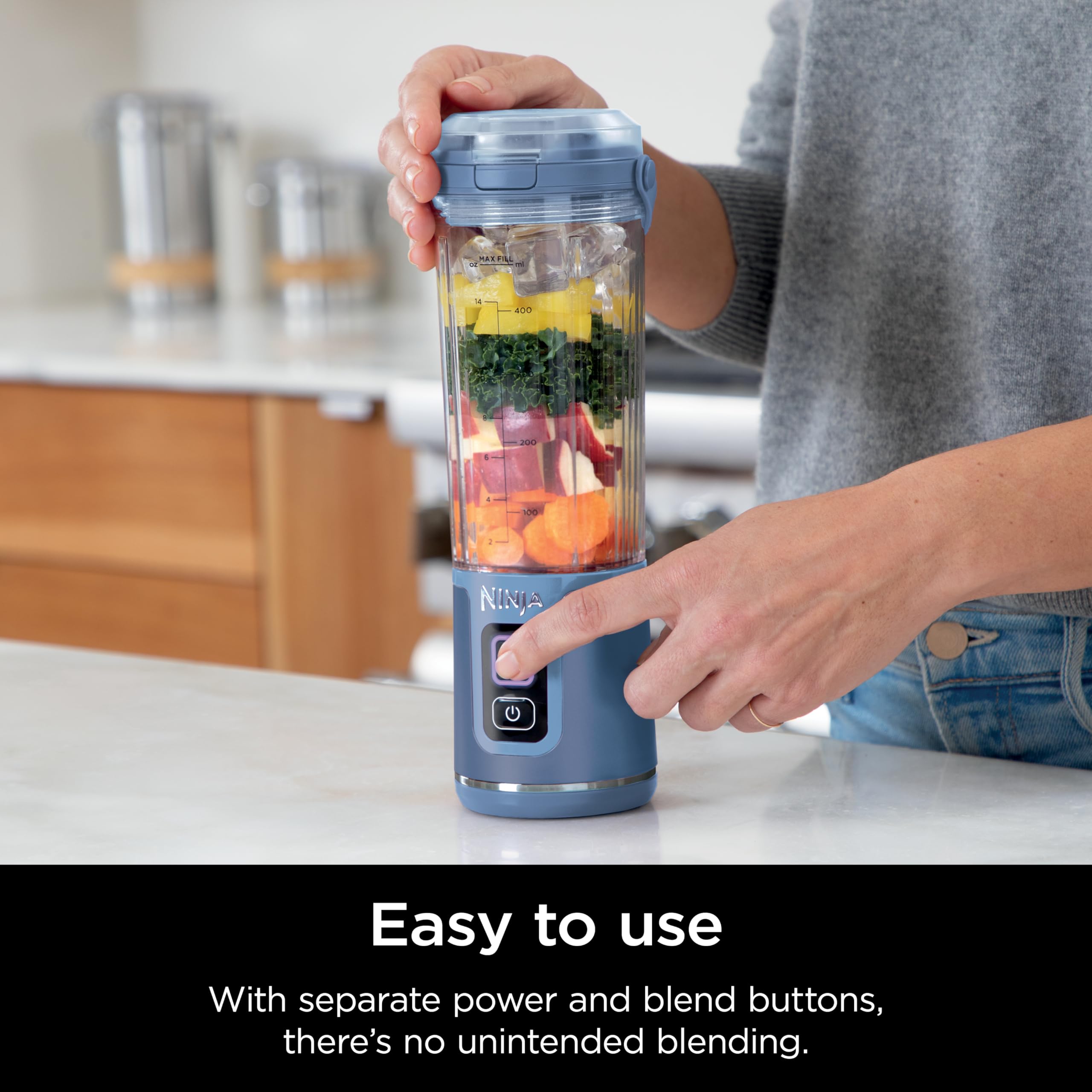 Ninja Blast Portable Blender, Cordless, 18oz. Vessel, Personal Blender For-Shakes and Smoothies, BPA Free, Leakproof-Lid and Sip Spout, USB-C Rechargeable, Dishwasher Safe Parts, Tinted Pink, BC151PK