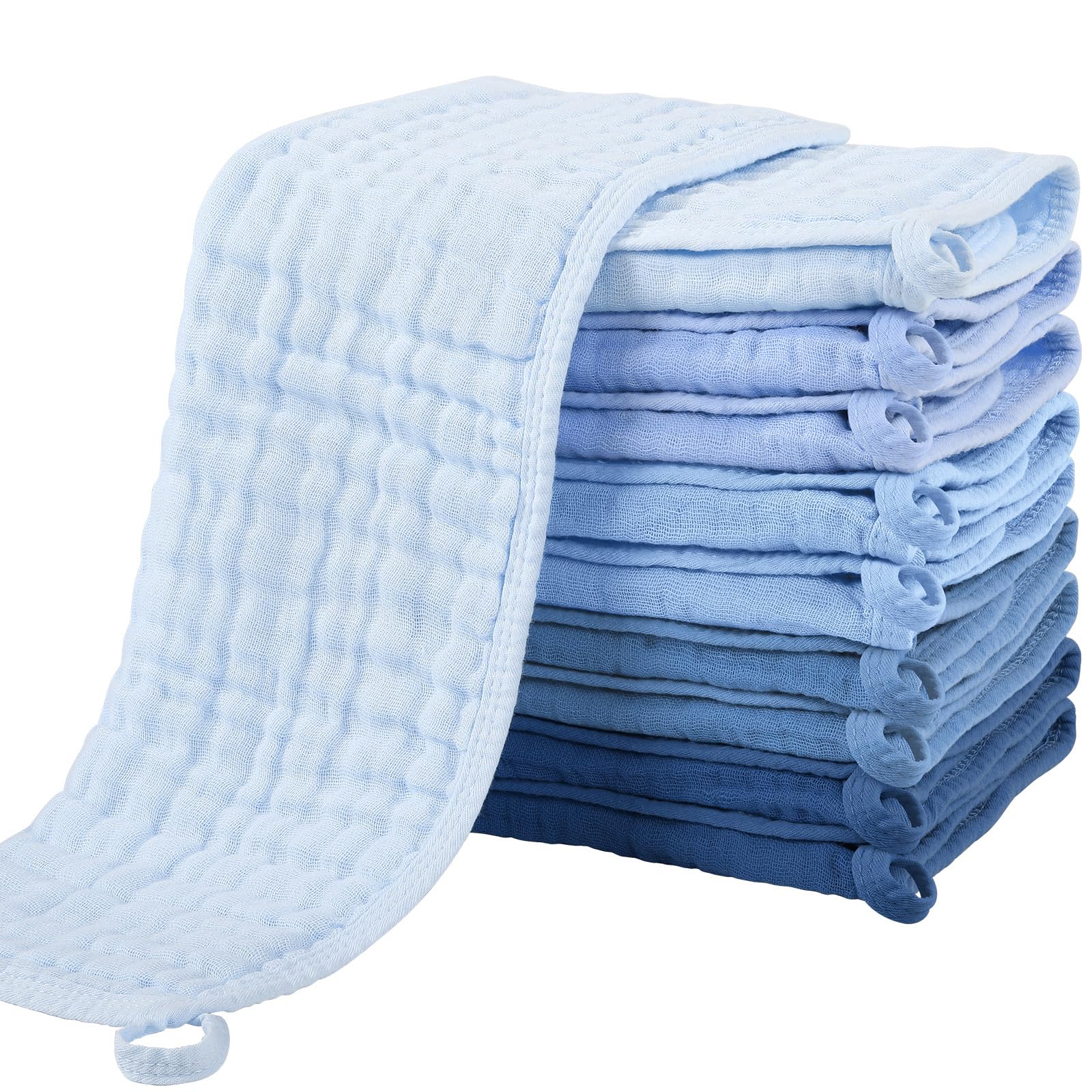 Yoofoss Muslin Burp Cloths for Baby 10 Pack 100% Cotton Baby Washcloths for Boys Girls Large 20&
