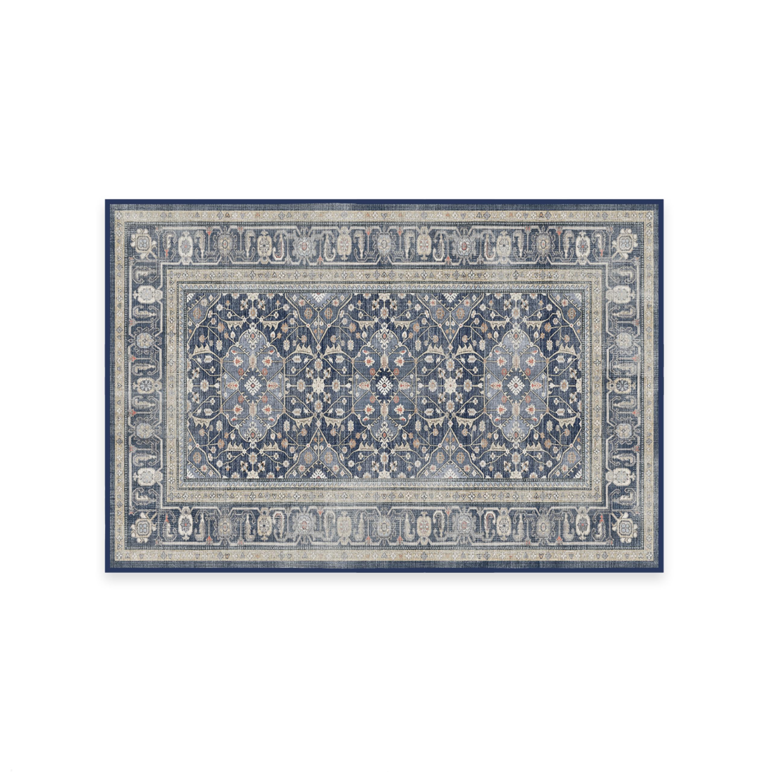 RUGGABLE – Alessia Dark Wood – Machine Washable Area Rug – Pet & Child Friendly – Stain & Water Resistant – Non-Slip – 5&