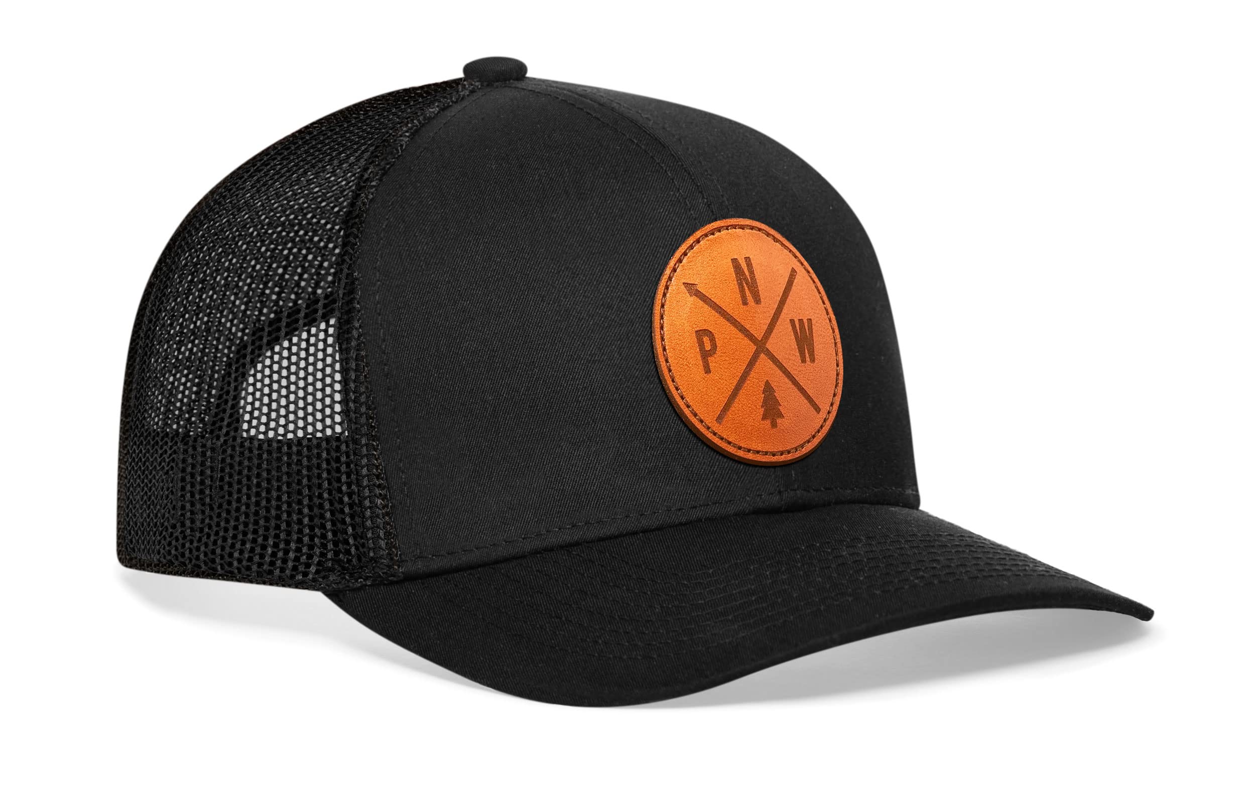 HAKA Camping Hat – Outdoors Trucker Hat for Men & Women, Baseball Cap Adjustable Snapback - Synthetic Leather