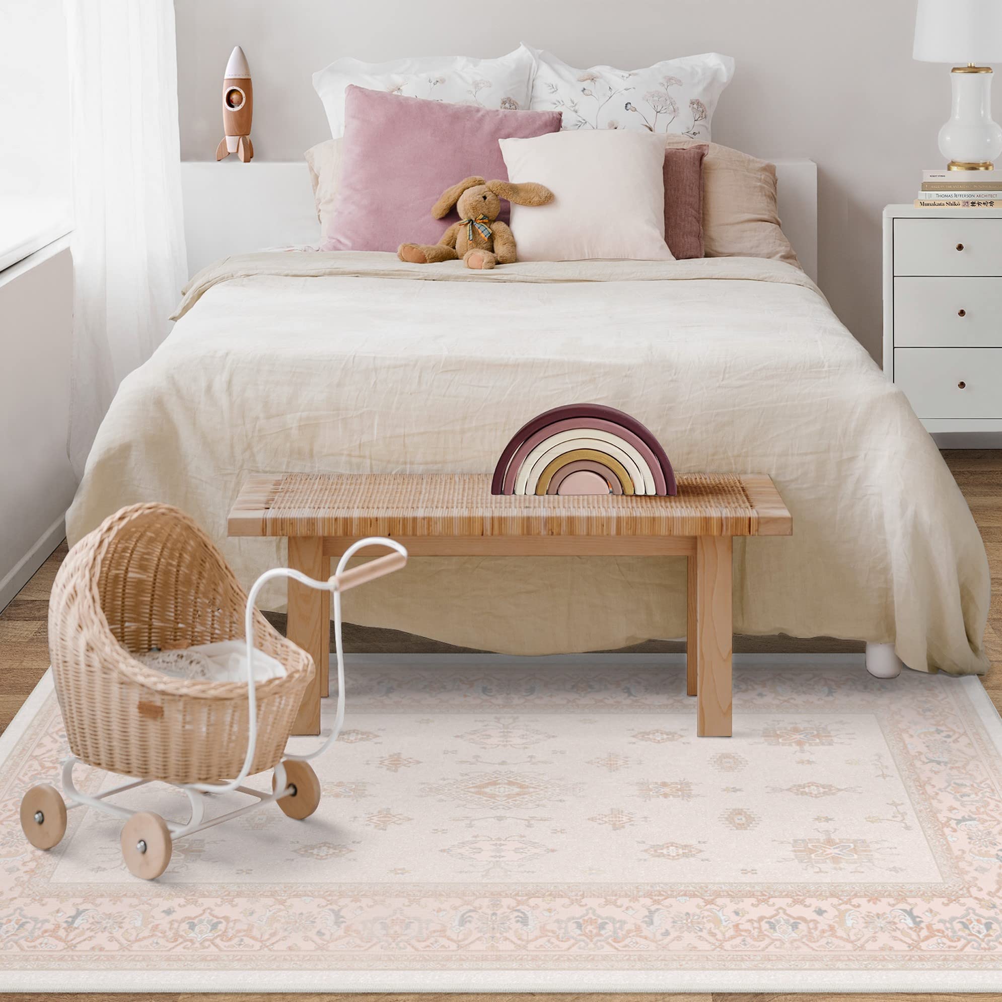 RUGGABLE – Verena Dark Wood – Machine Washable Runner Rug – Pet & Child Friendly – Stain & Water Resistant – Non-Slip – 2.5&