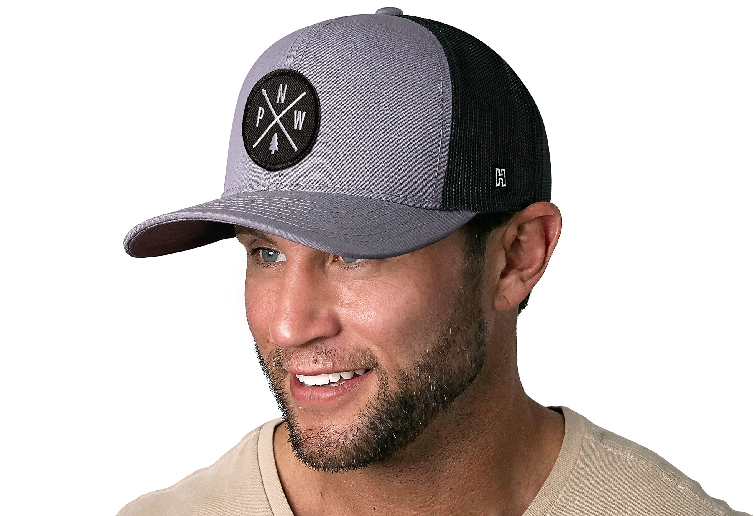 HAKA Camping Hat – Outdoors Trucker Hat for Men & Women, Baseball Cap Adjustable Snapback - Synthetic Leather