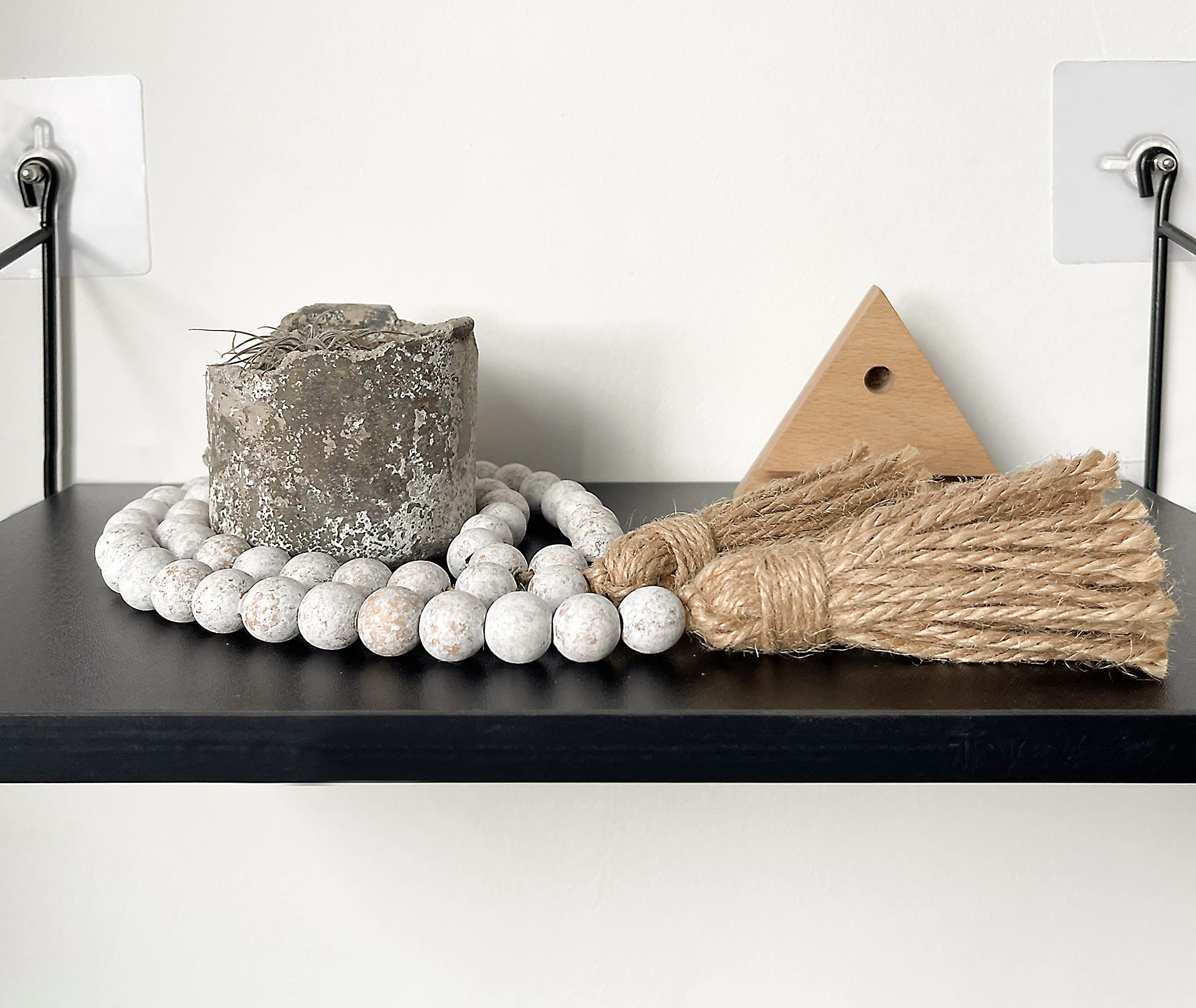 Meplait 39in Wood Bead Garland Farmhouse with Tassels,Versatile Prayer Beads Boho Chic Wall Hanging Home Decor (Purple)