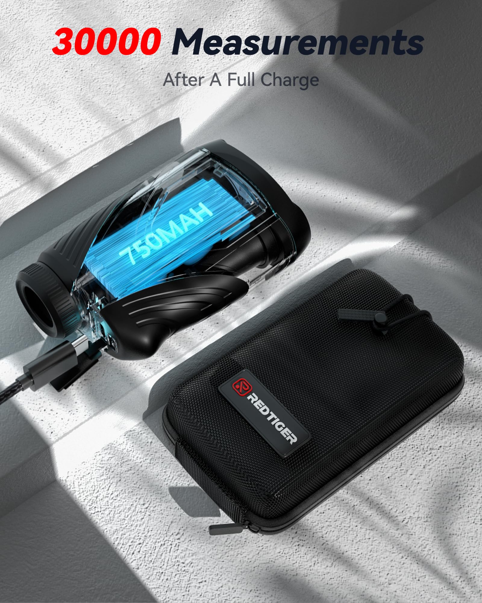 REDTIGER Golf Rangefinder with Slope, 1200 Yards Laser Range Finder Golfing, 7X Magnification, Flag Pole Locking Vibration, Rechargeable Range Finders with Magnet Stripe