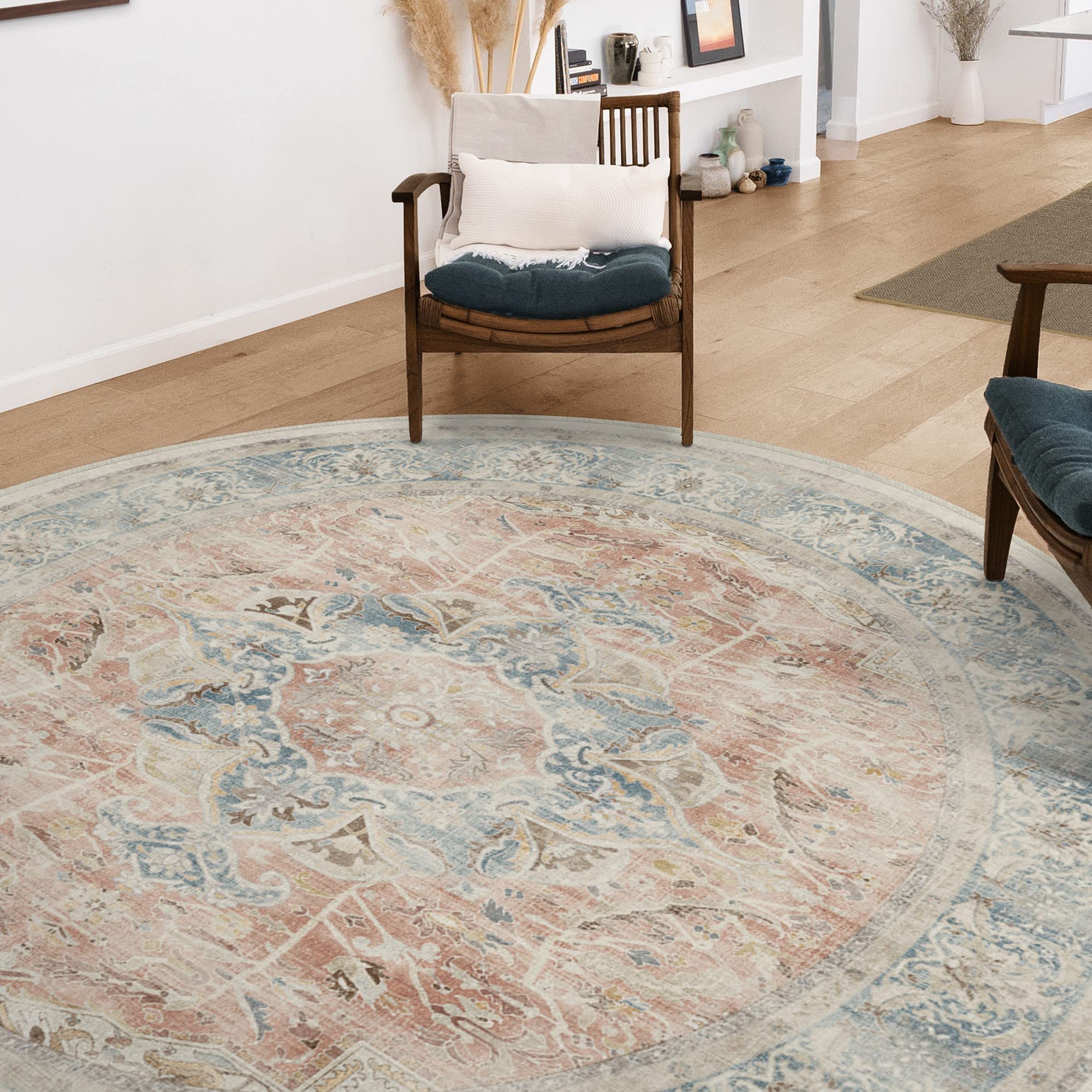 RUGGABLE – Sarrah Blue Quartz – Machine Washable Runner Rug – Pet & Child Friendly – Stain & Water Resistant – Non-Slip – 2.5&